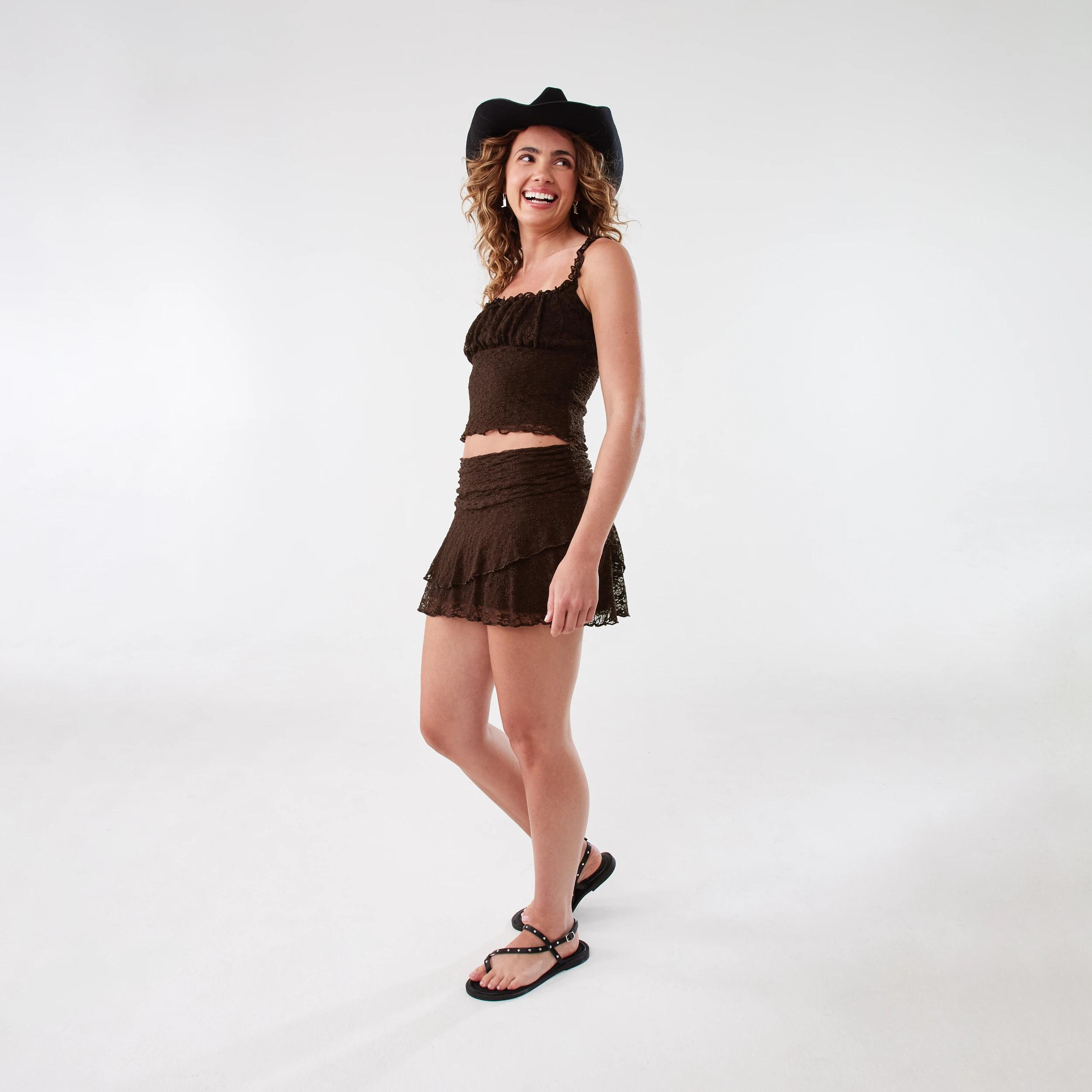 5 Sleeveless Lace Cami Melt Brown, 5 of 10