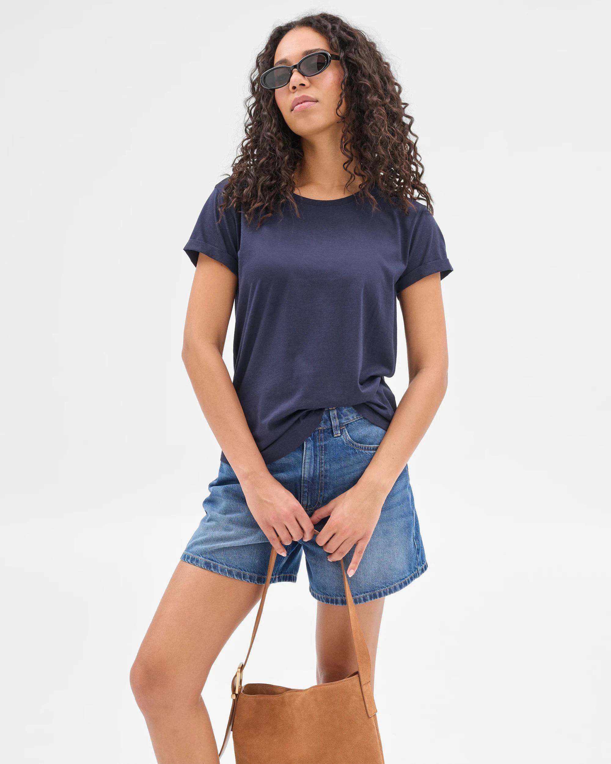 1 Target Cotton/Modal Relaxed Crew T-Shirt NIGHT SKY, 1 of 6