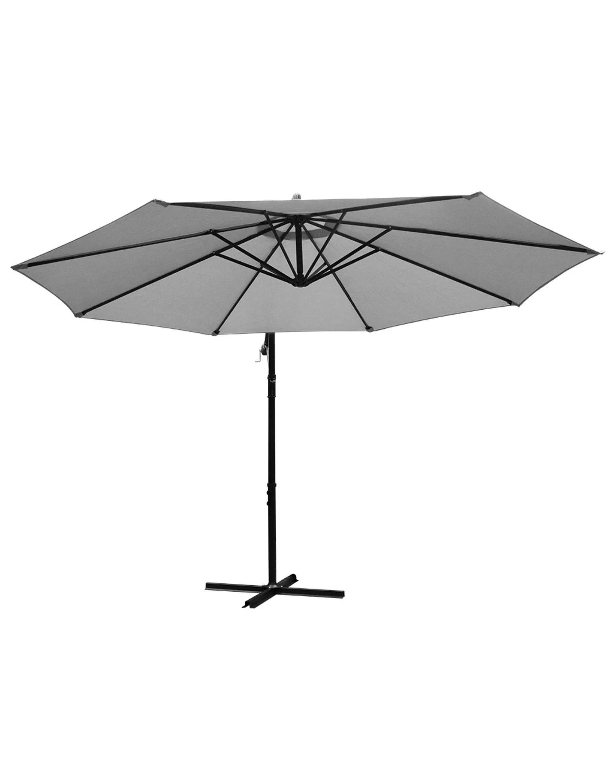 3 Instahut 3m Outdoor Umbrella Cantilever Beach Garden Patio - Grey, 3 of 5