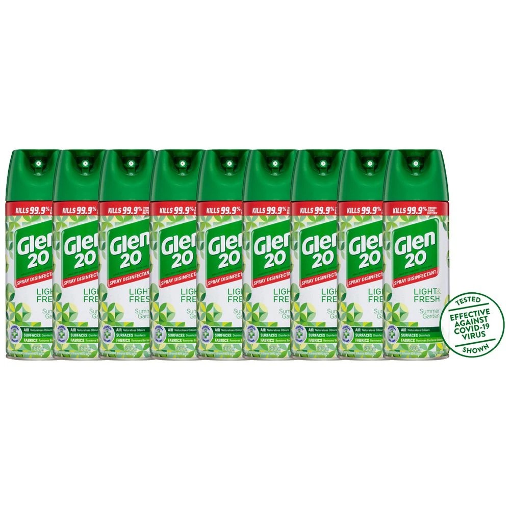 1 Glen 20 Disinfectant Spray Summer Garden 300g 9 Pack, 1 of 1