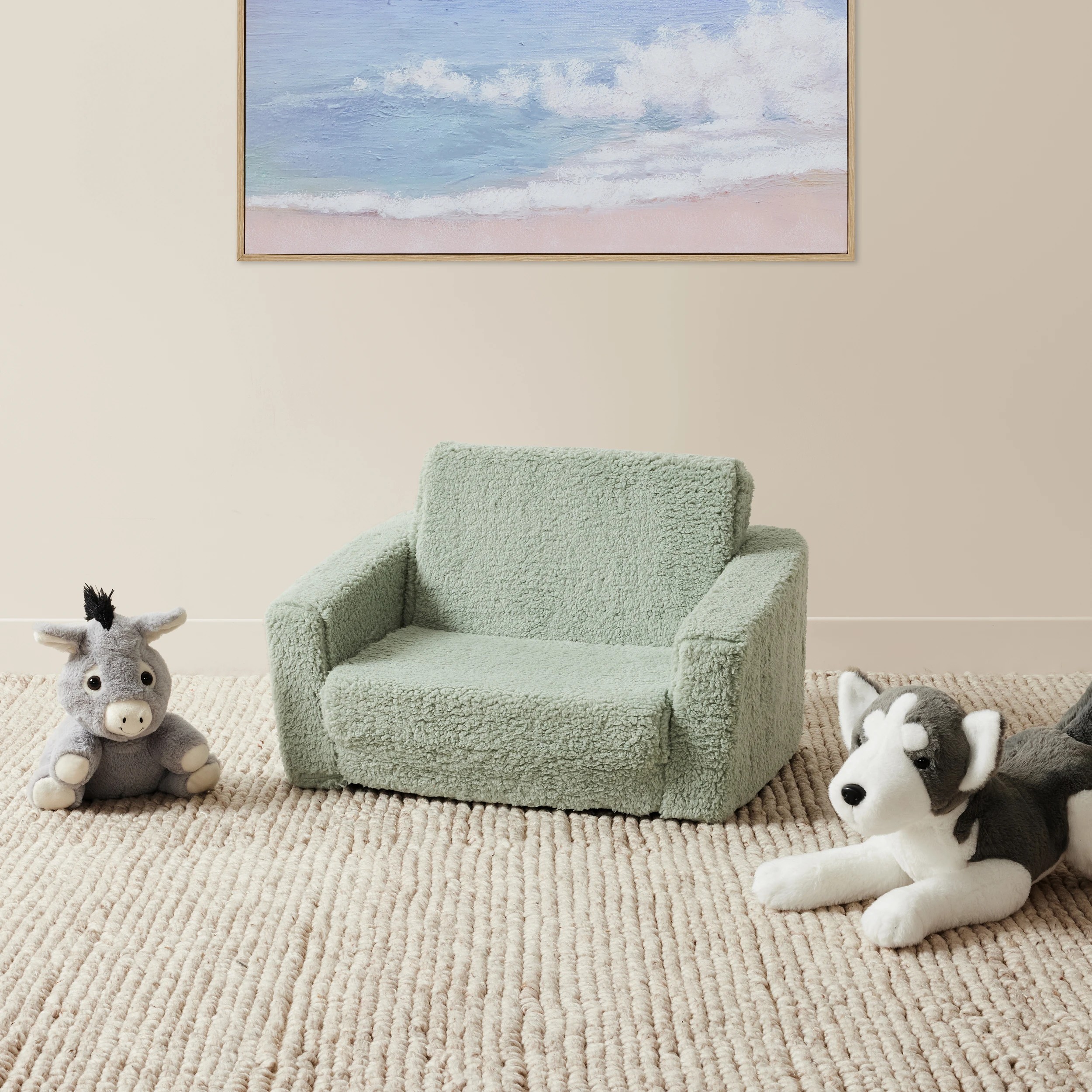 1 Flipout Kids Sofa - Green, 1 of 7