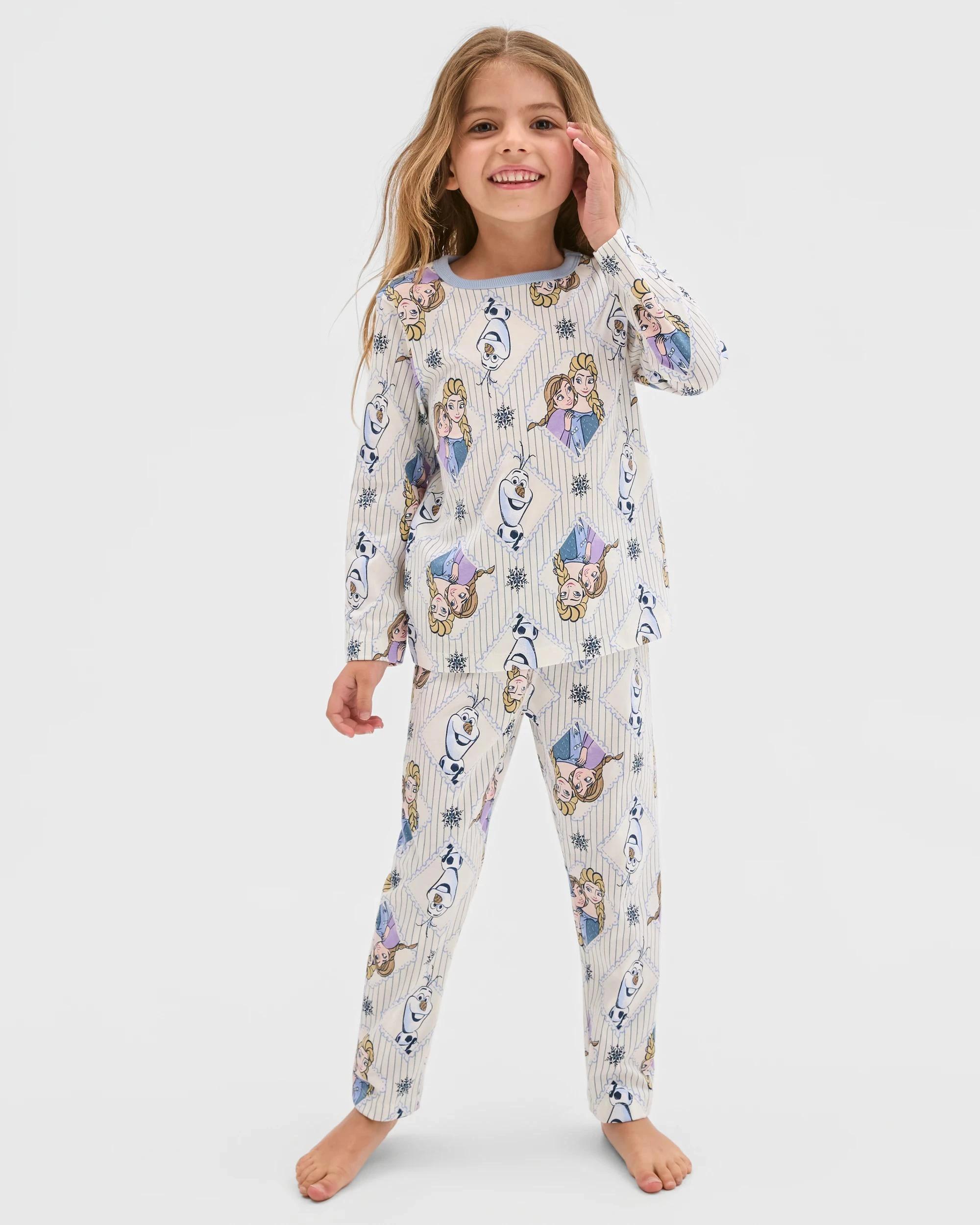 4 Disney Frozen Australian Cotton 2 Pack Younger Girls Knit Pyjama Set FROZEN, 4 of 9