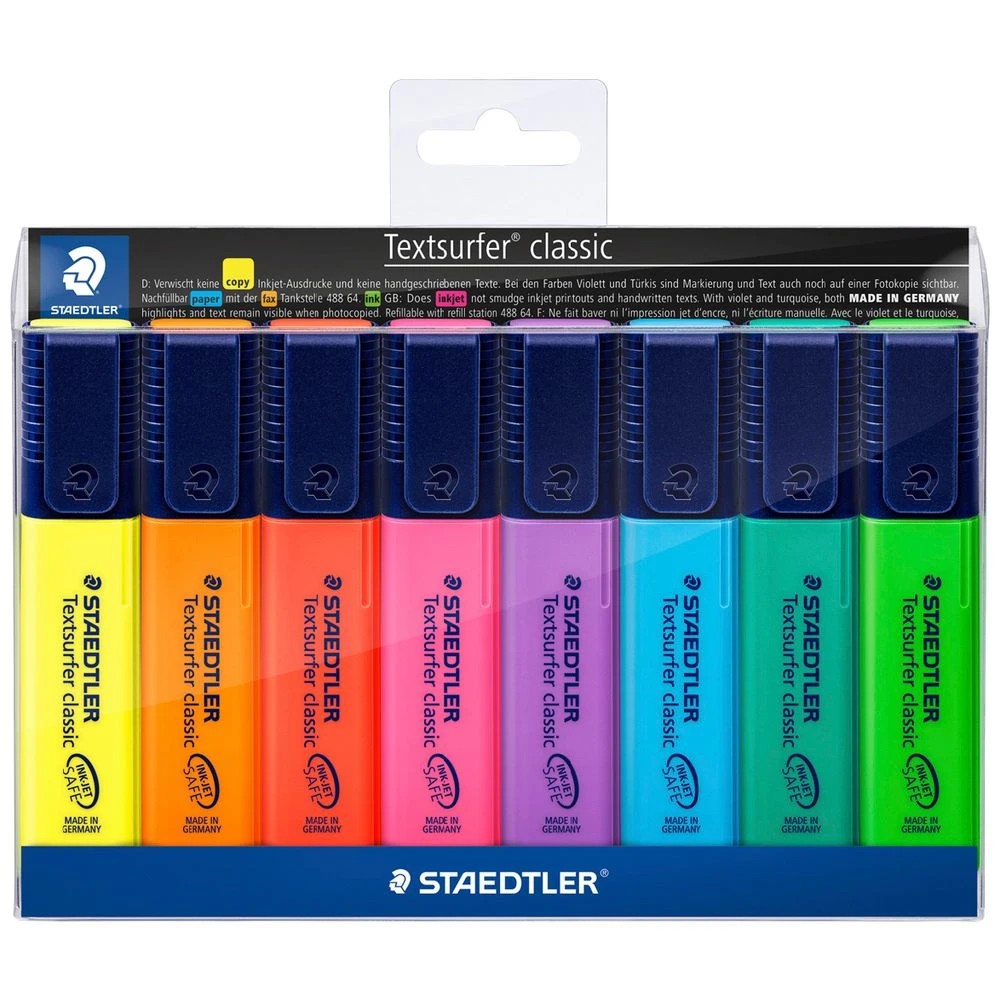 1 Staedtler Textsurfer Classic Highlighters Assorted 8 Pack, 1 of 10