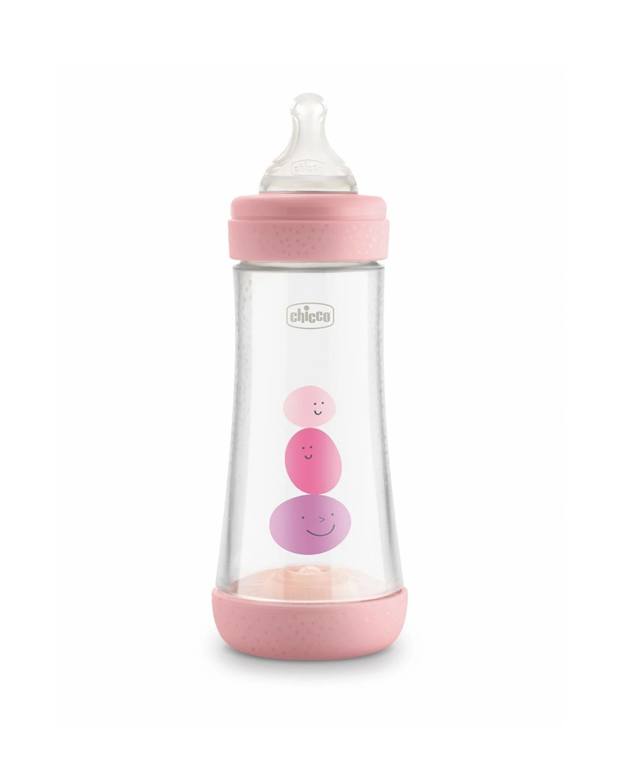 1 Chicco Nursing Baby Perfect5 300ml Feeding Bottle Fast Teat 4 Months Plus - Pink, 1 of 1