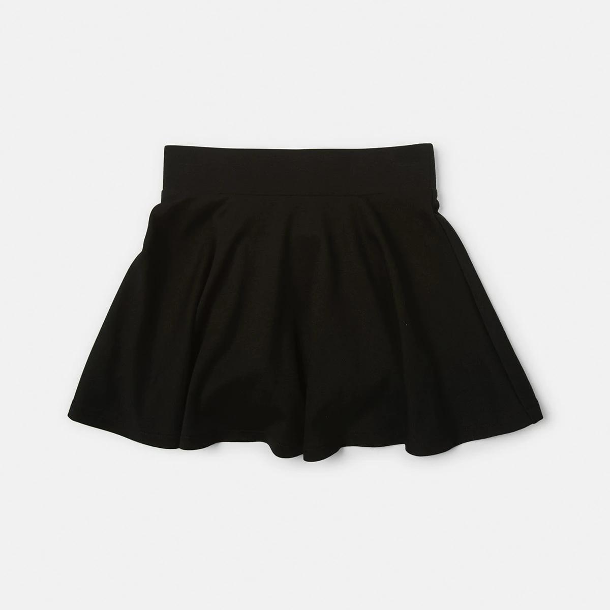 7 Plain Skater Skirt BLACK, 7 of 8