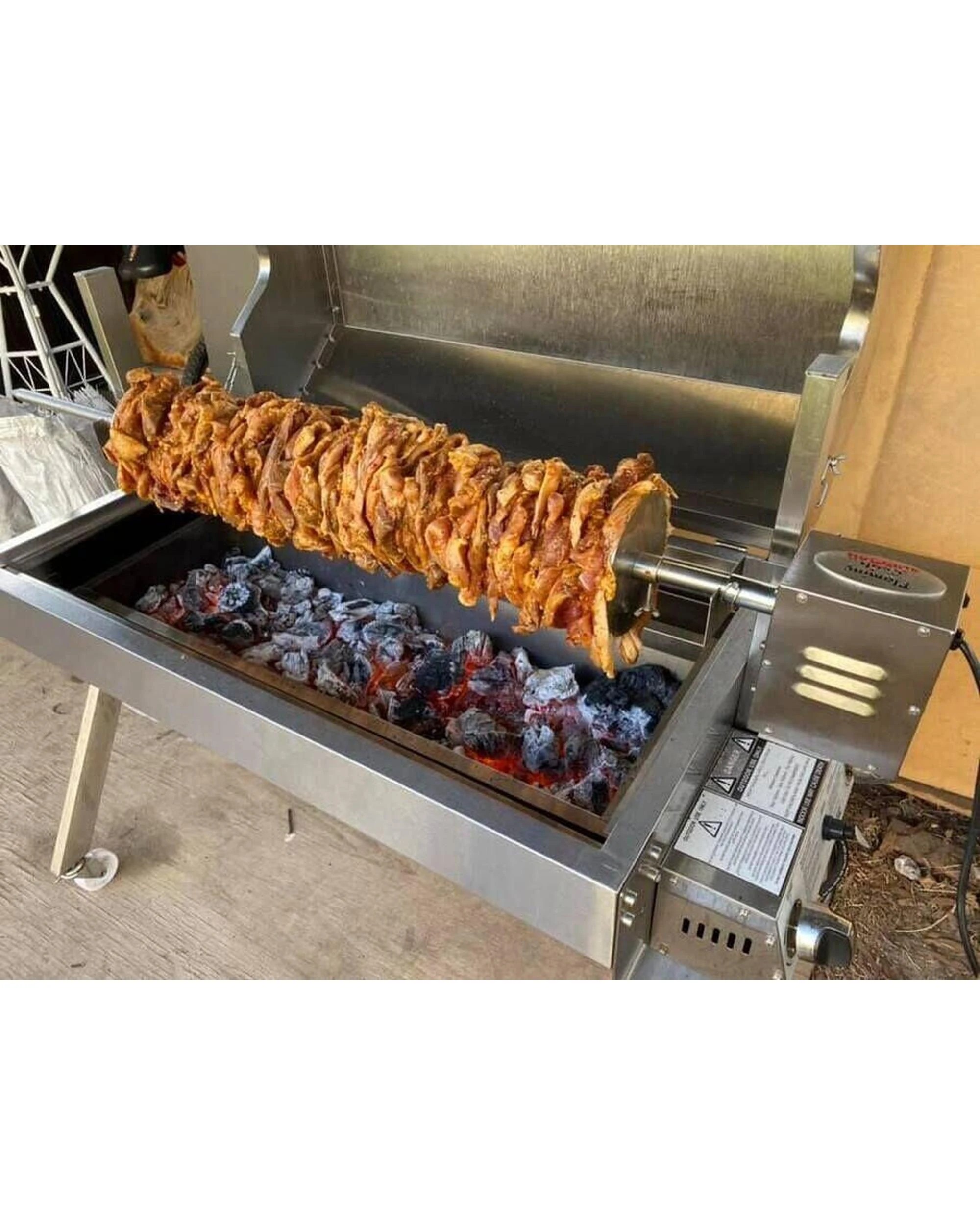 9 Flaming Coals 2x Souvlaki Gyros Disc and Plate - 22mm Round Collar, 9 of 10
