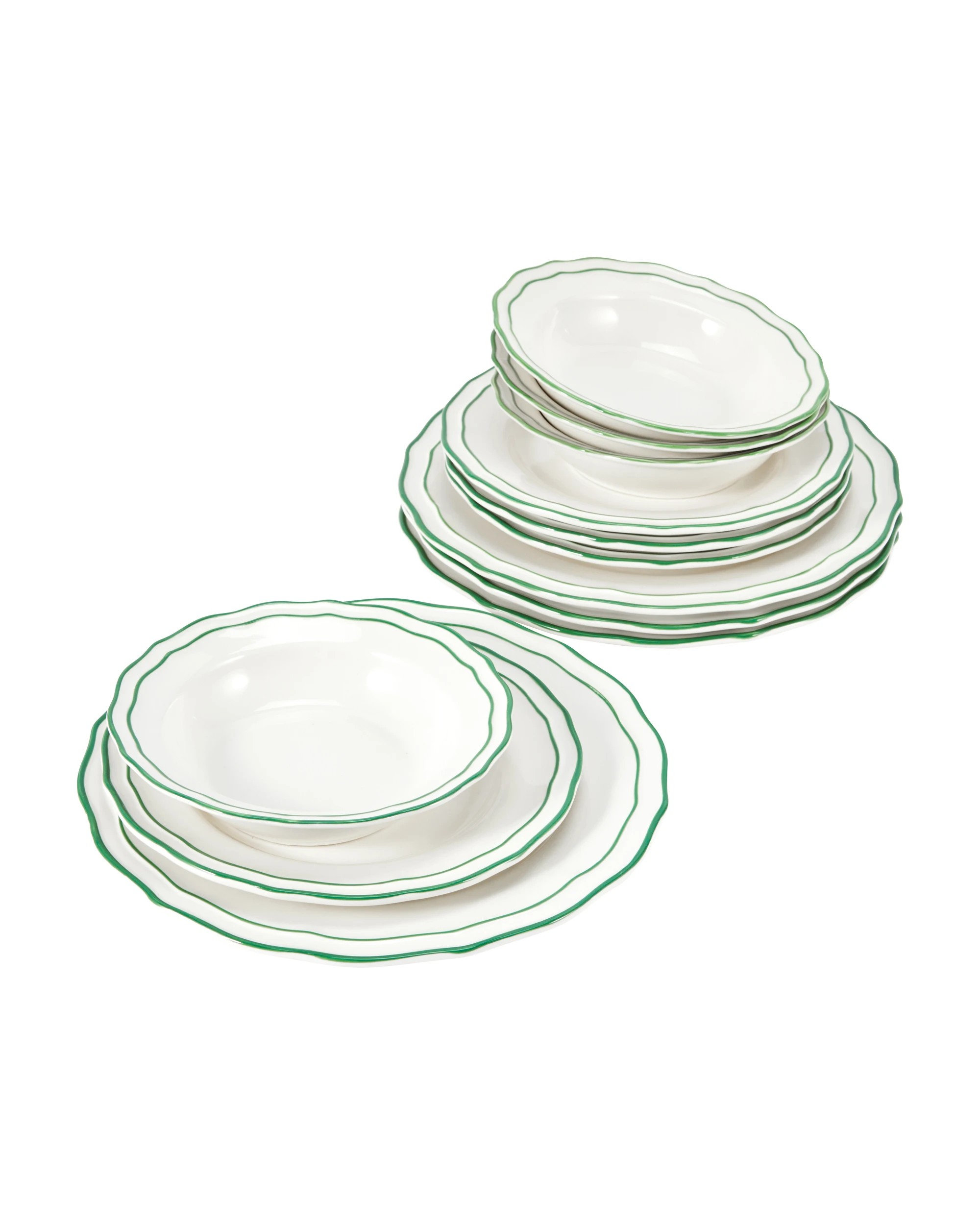 3 Green Edge 12 Piece Dinner Set, 3 of 8