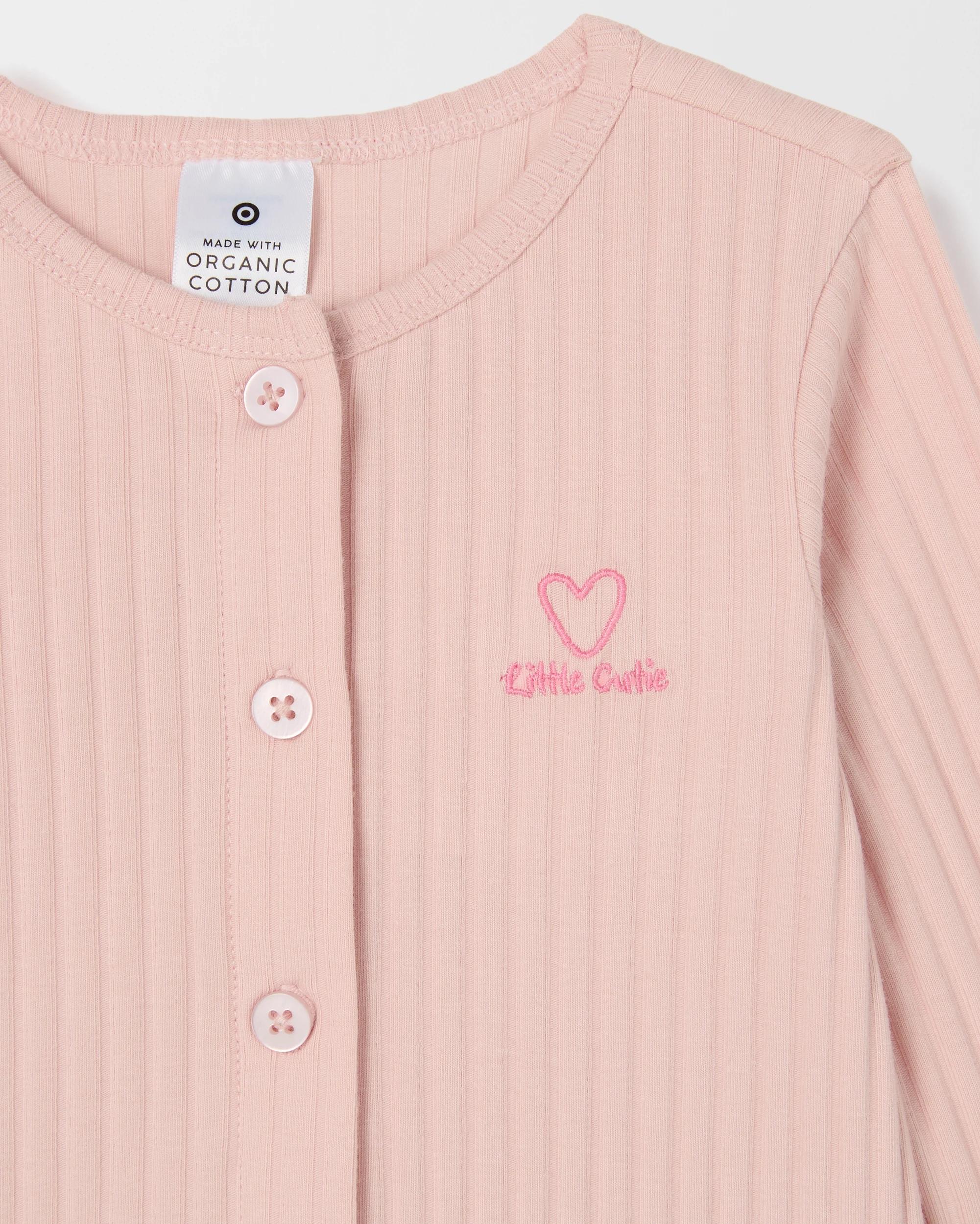 3 Target Baby Organic Cotton Rib Bodysuit with Cardigan Set LOTUS, 3 of 3
