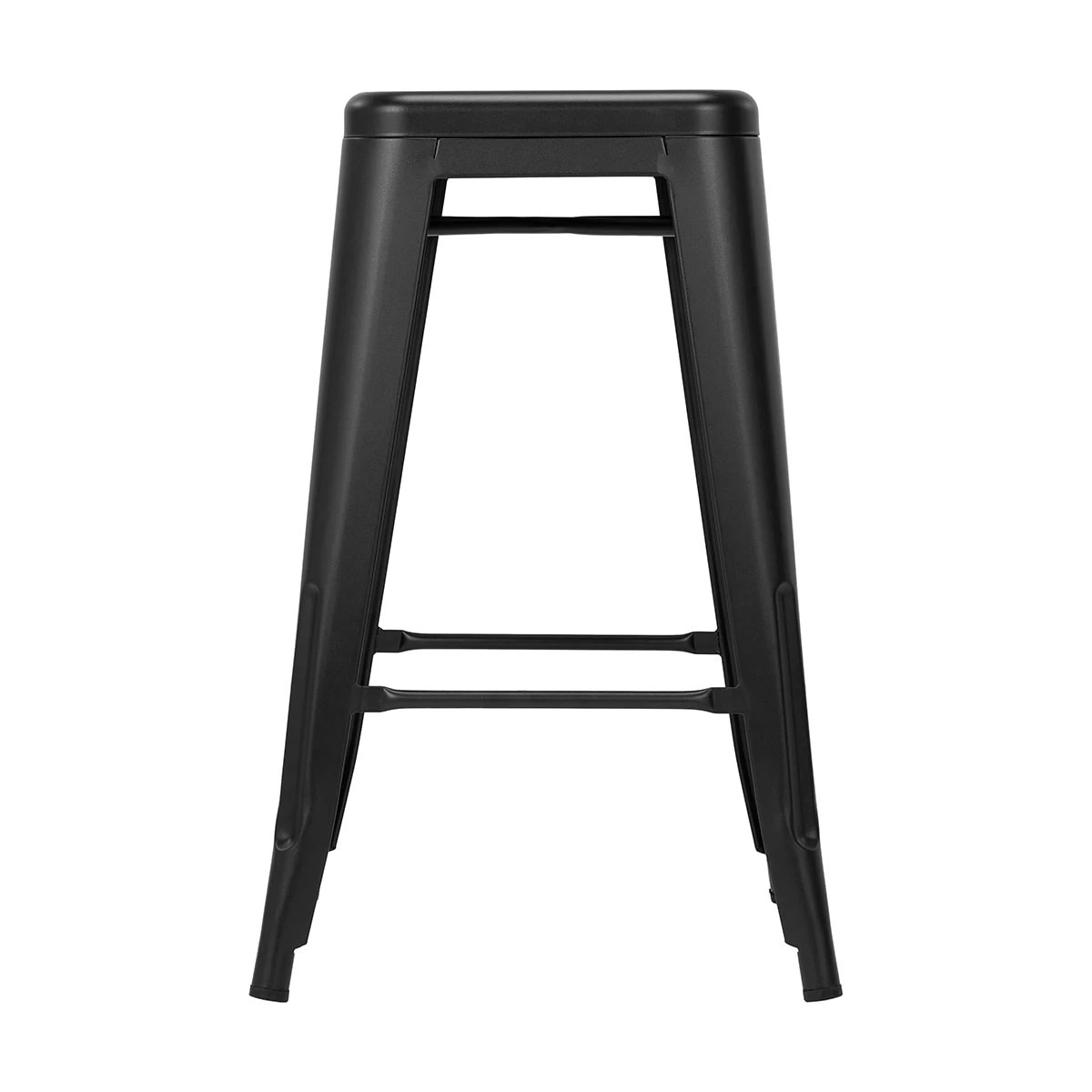 2 65cm Metal Bar Stool - Black, 2 of 8