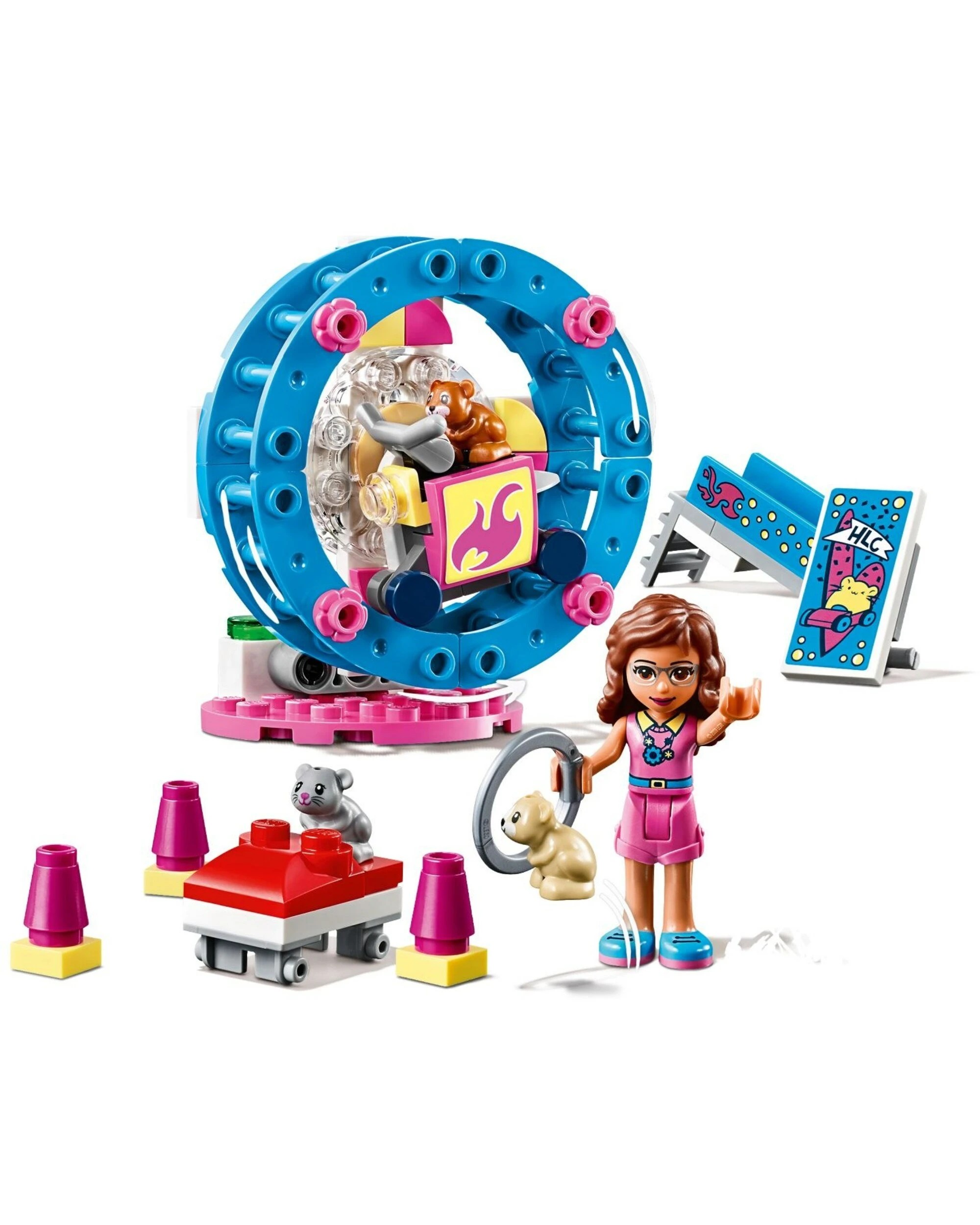 2 LEGO 41383 Olivia's Hamster Playground - Spinning Wheel & Play Set, 2 of 5