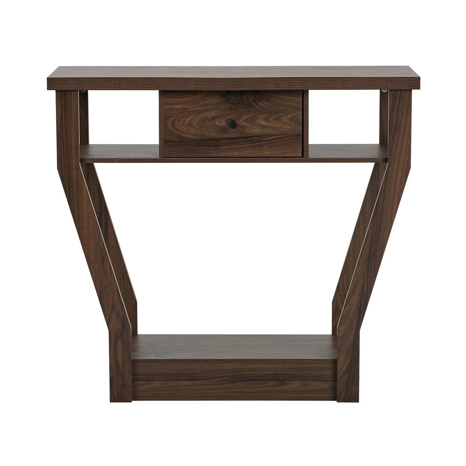 8 Oikiture Console Table 1 Drawer Hallway Entryway Storage Shelf Side Desk - Brown, 8 of 8