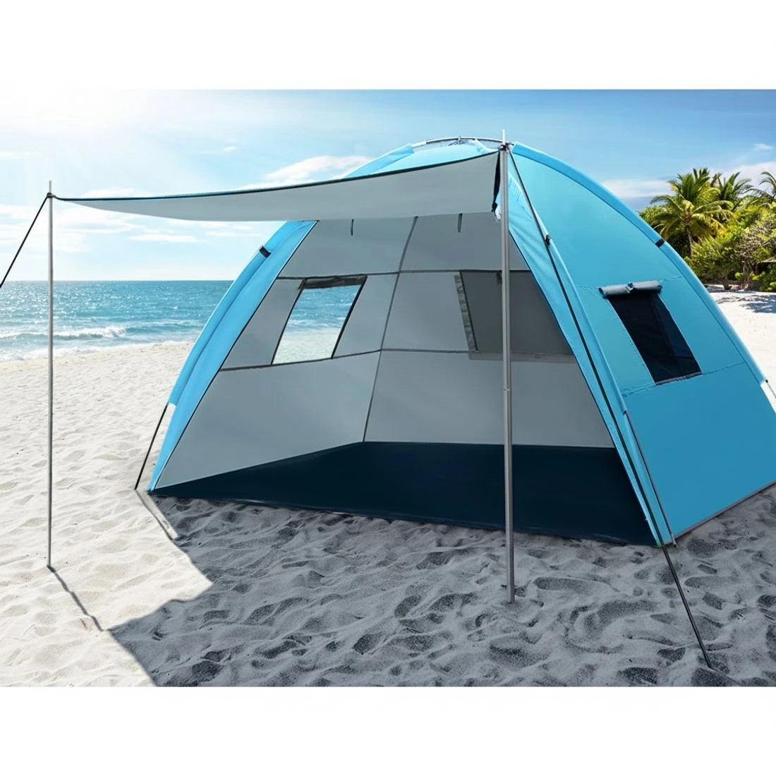 4 Weisshorn Camping Tent Beach Portable Hiking Sun Shade Shelter Fishing 4 - Blue, 4 of 6