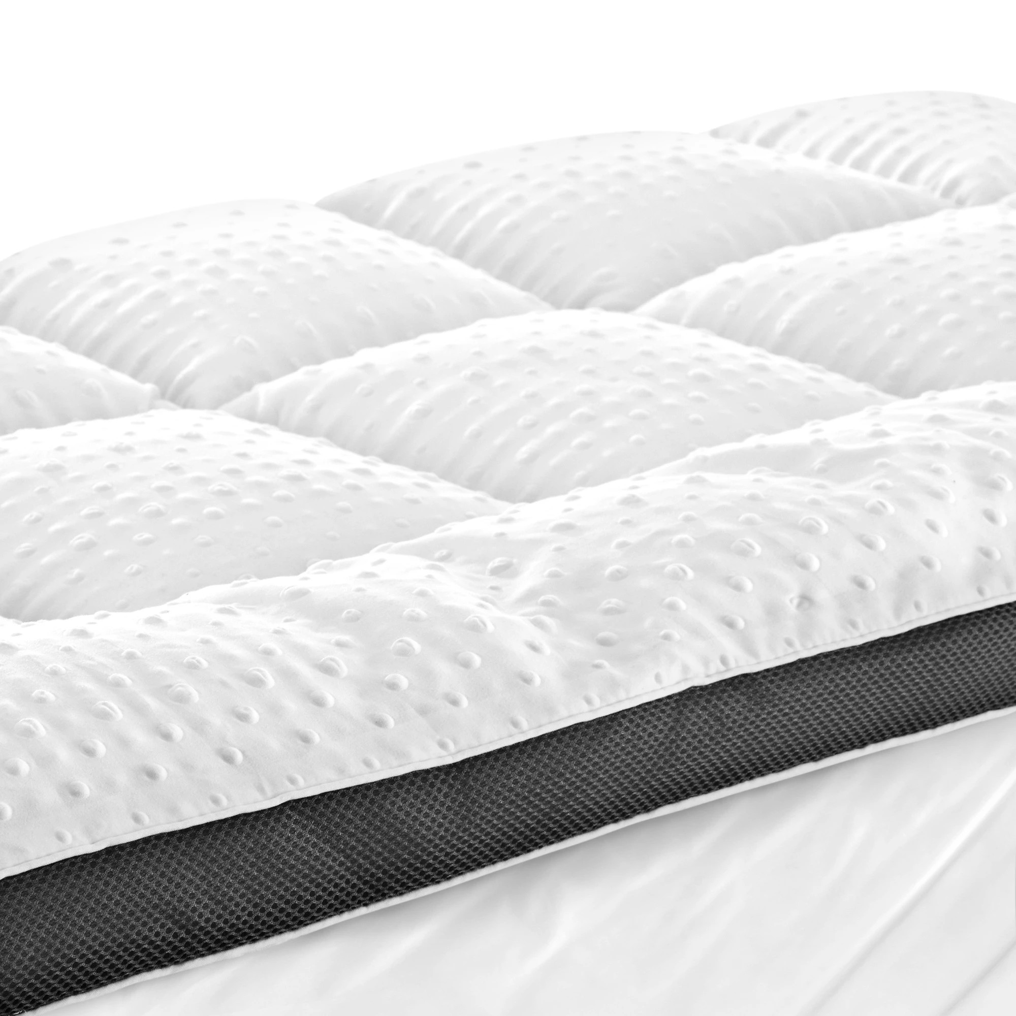 7 Bedra Bedding Mattress Topper Pillowtop 3D BUBBLE Airflow Protector  King- White, 7 of 7