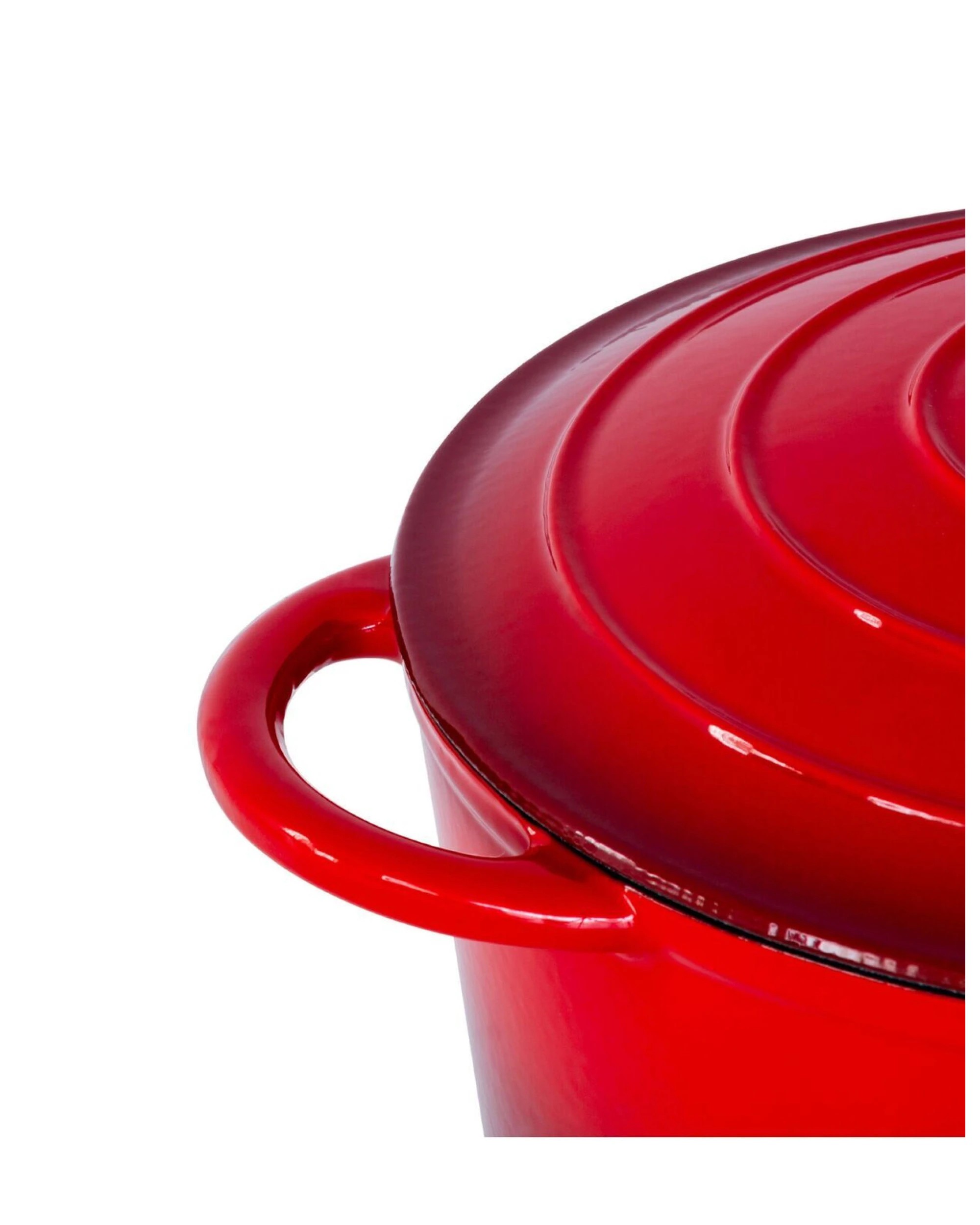 5 Healthy Choice 26cm Enamelled Cast Iron French Oven Casserole (4.7L) - Red, 5 of 7