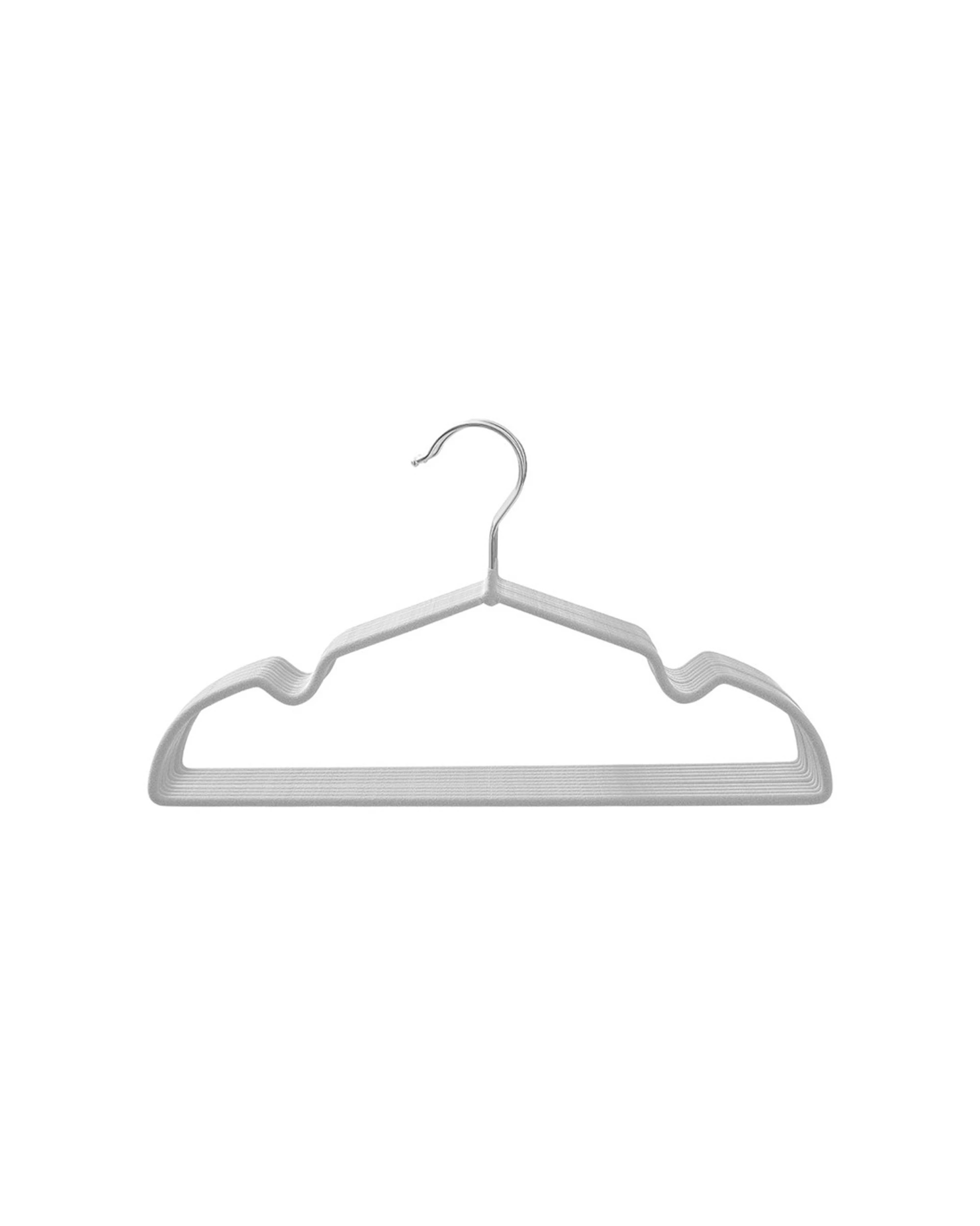 4 Boxsweden 6x 10PK Hangit Suede Kids Wardrobe Clothes Hangers 30cm - Grey, 4 of 6