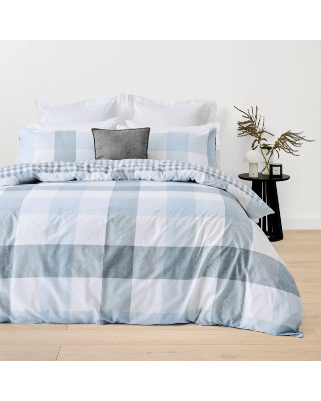 Parker Cotton Rich Reversible Quilt Cover Set - King