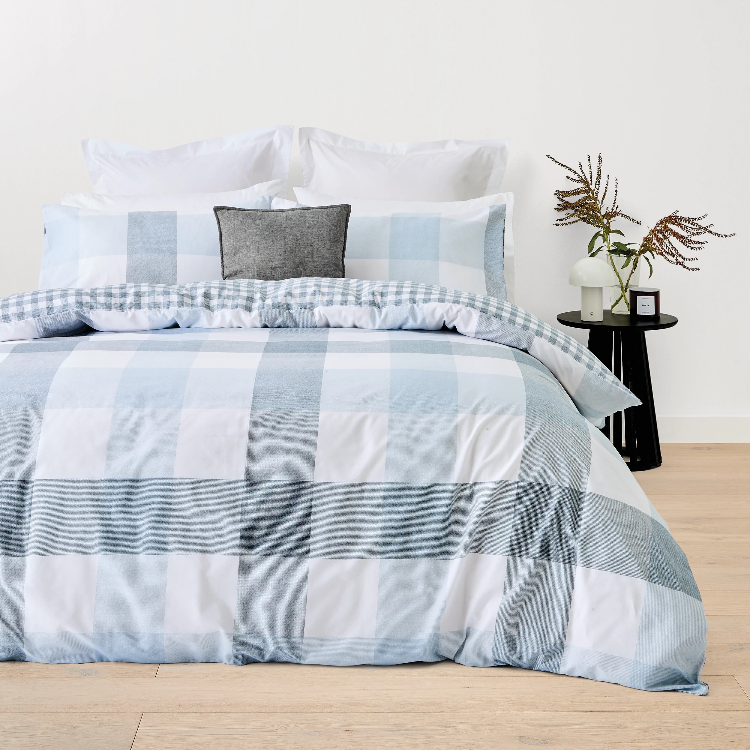 1 Parker Cotton Rich Reversible Quilt Cover Set - King Bed, 1 of 7