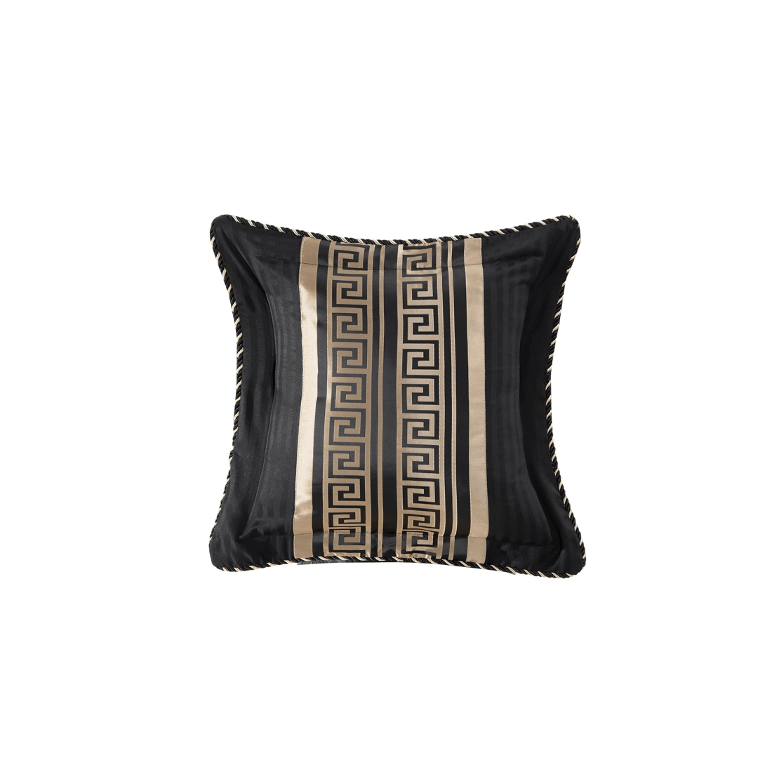 6 Bianca Bedding Raffaello Black and Gold 6-Piece Quilted Comforter Set, Queen - Black, 6 of 7