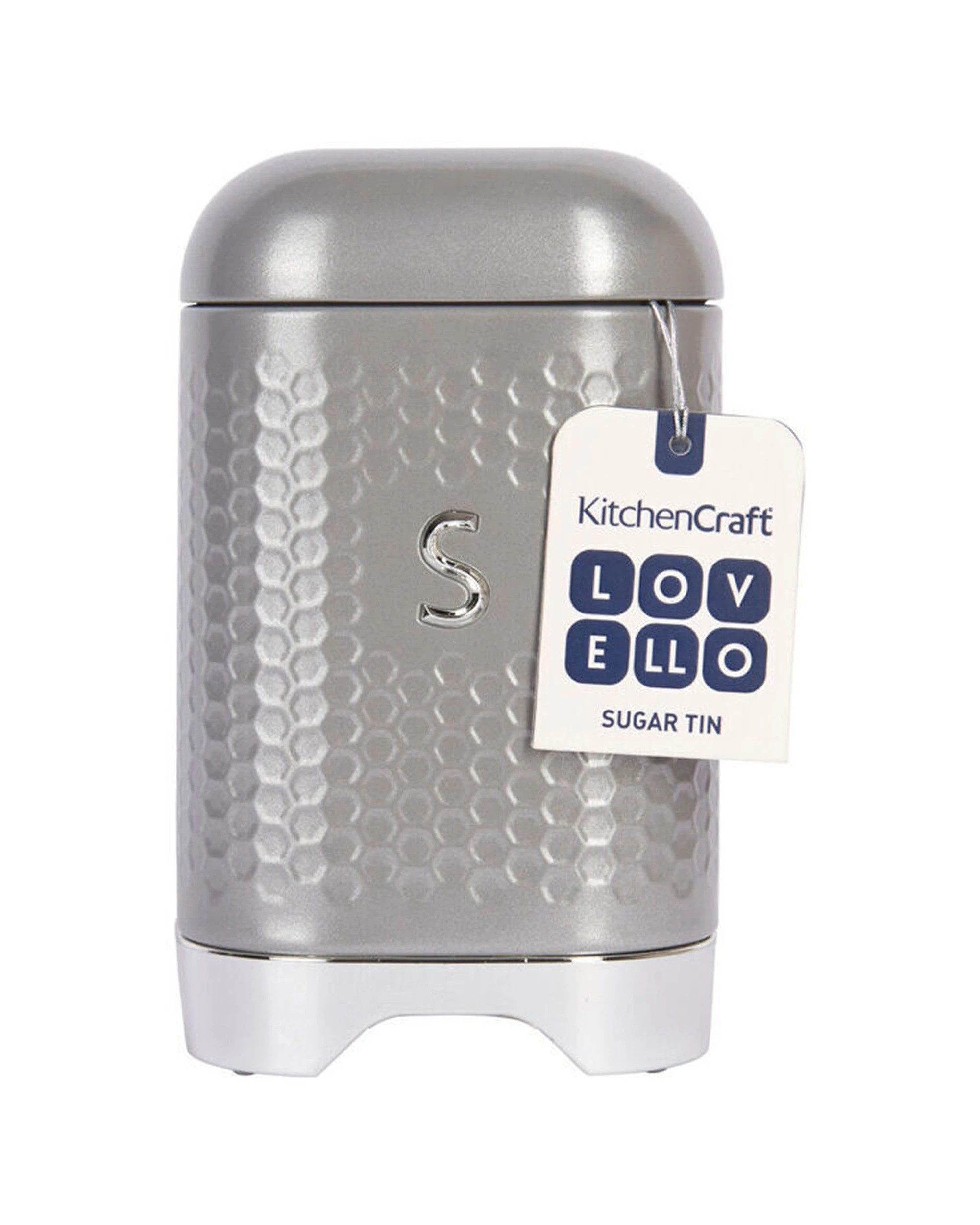 6 Kitchen 2pc Craft Lovello Retro Coffee Canister Sugar Jar ComboTextured Finish Carbon Steel - Grey, 6 of 6