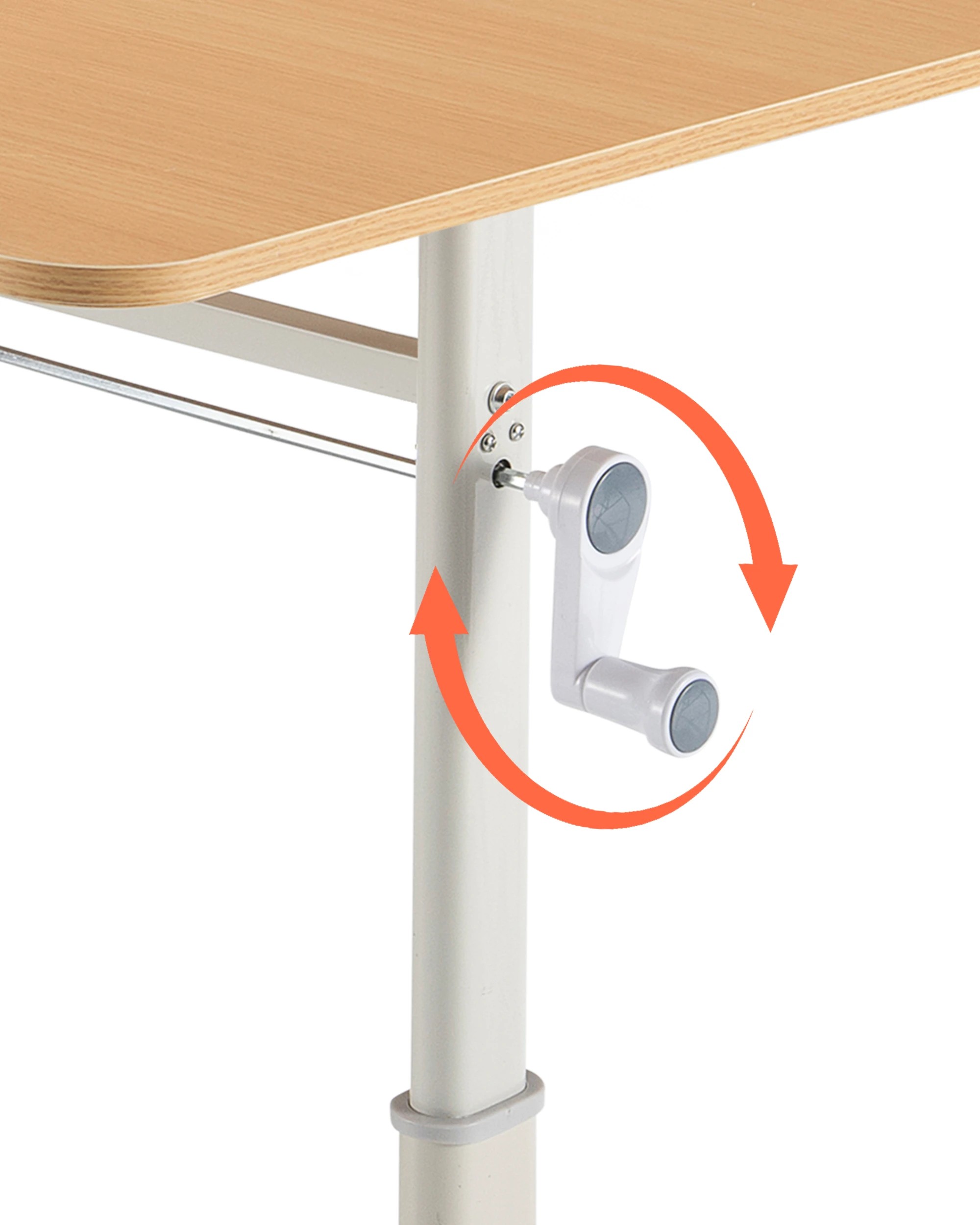 6 PlayPals Kids Desk Hand Crank Adjustable Standing Table 80x60cm - Natural, 6 of 9