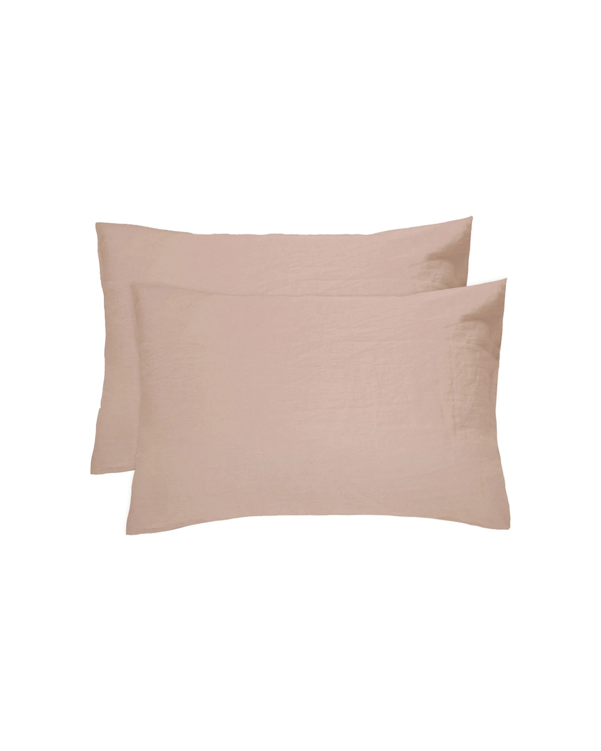 1 Bambury Home Living Decor Linen Pillowcase Pair Tea Rose Woven - Pink, 1 of 1