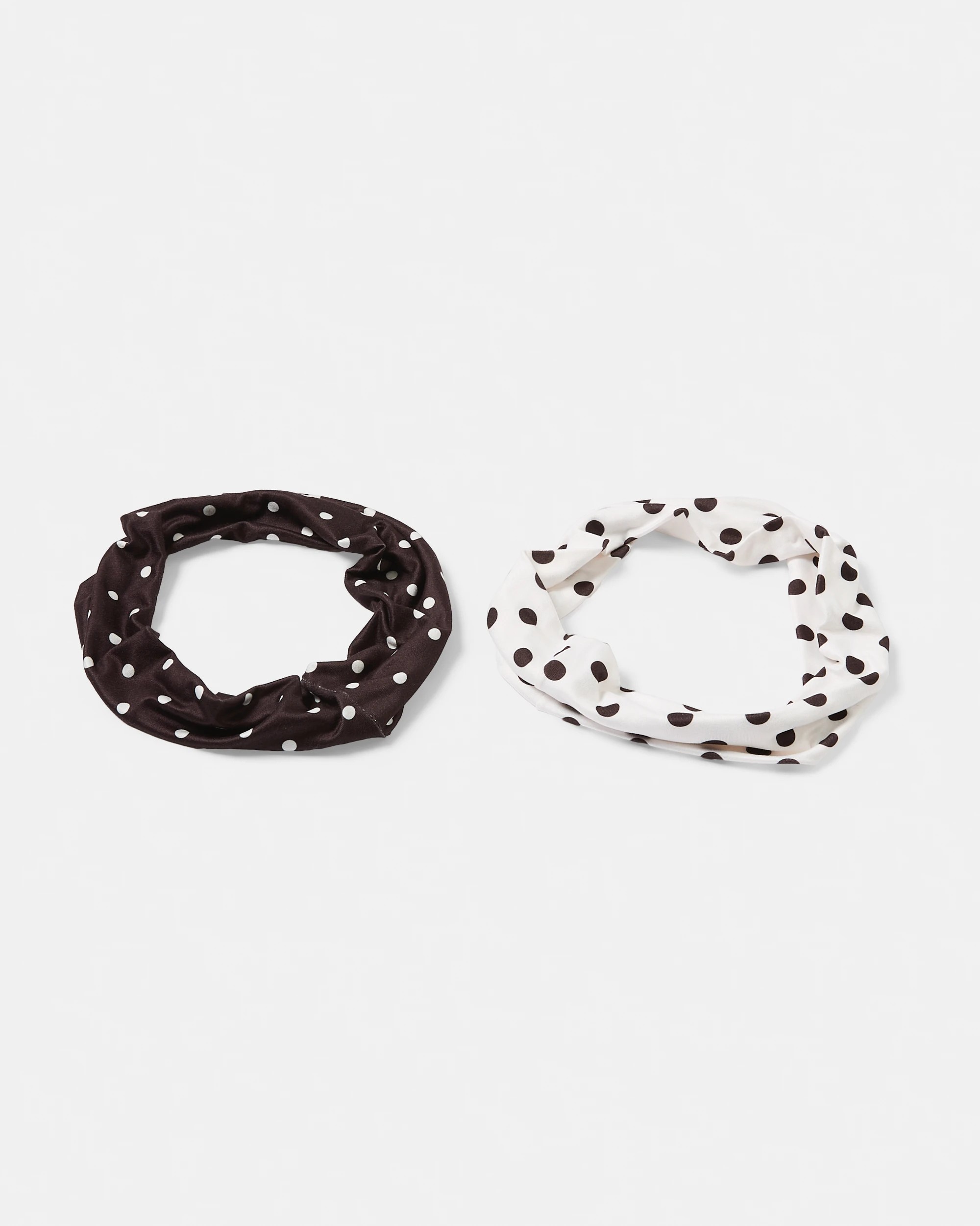 3 Polka Dots Stretch Headband - Brown, 3 of 7