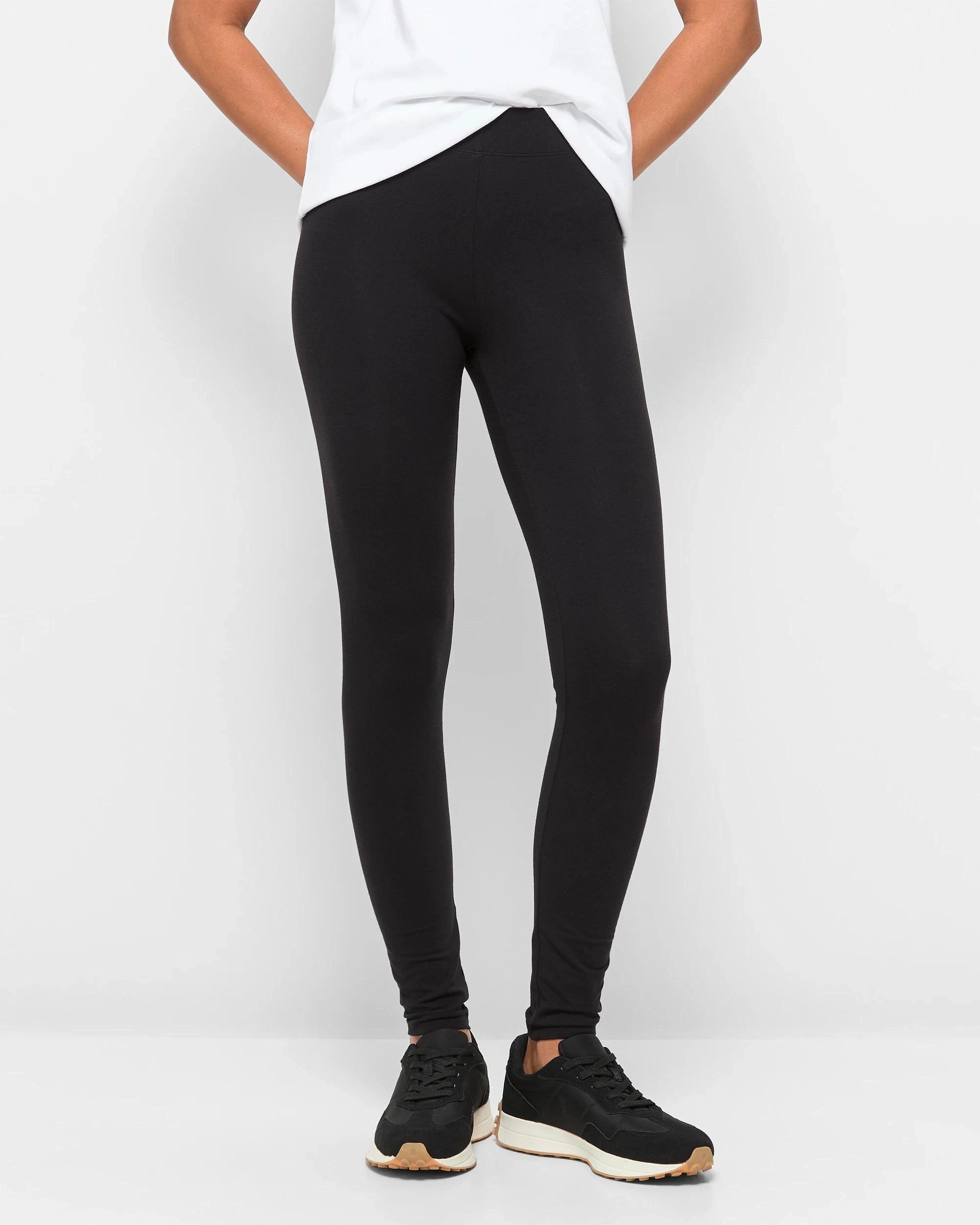 2 Target Active Australian Cotton Full Length Stretch Leggings BLACK, 2 of 5
