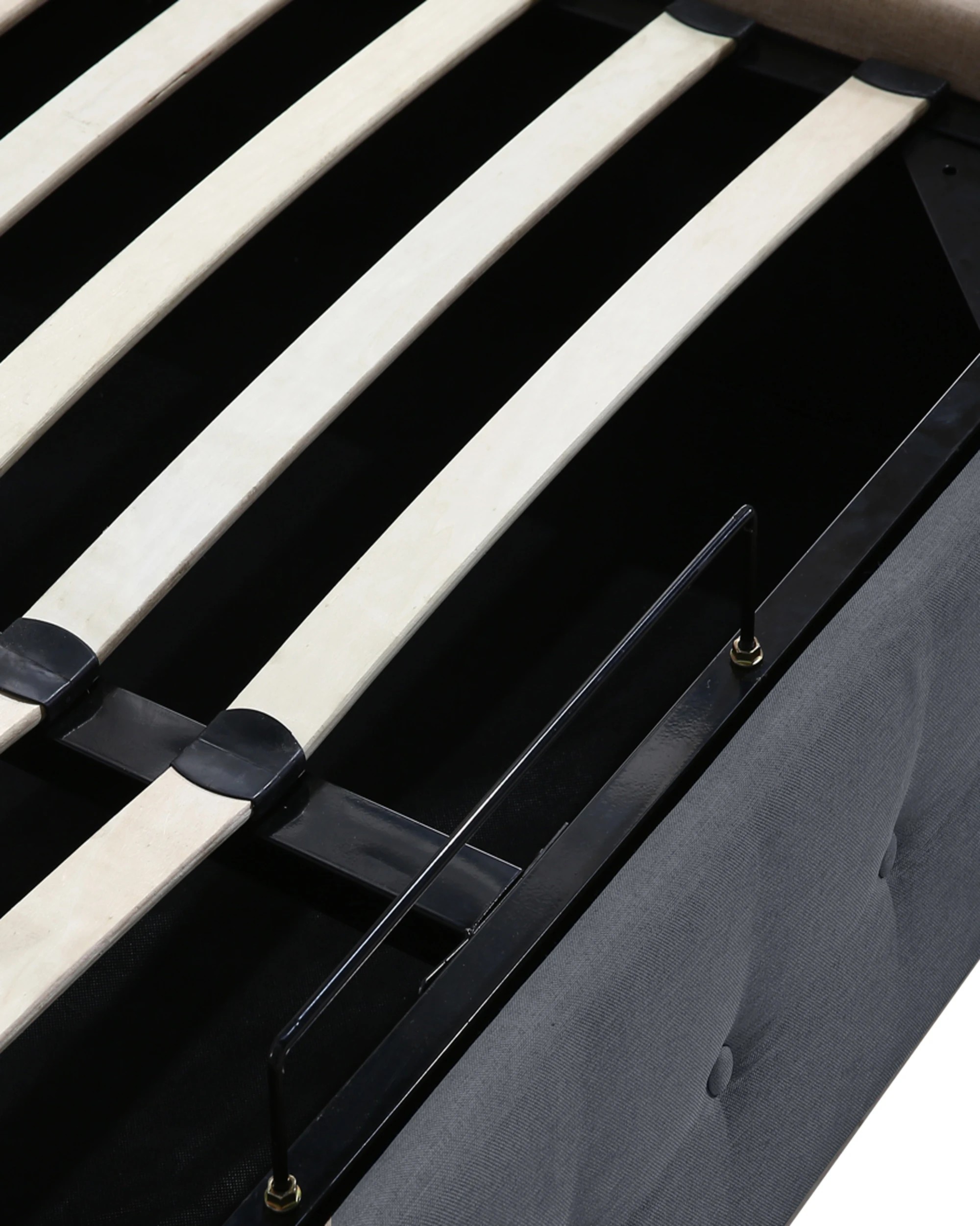 4 Levede Fabric King Bed Frame - Dark Grey, 4 of 8