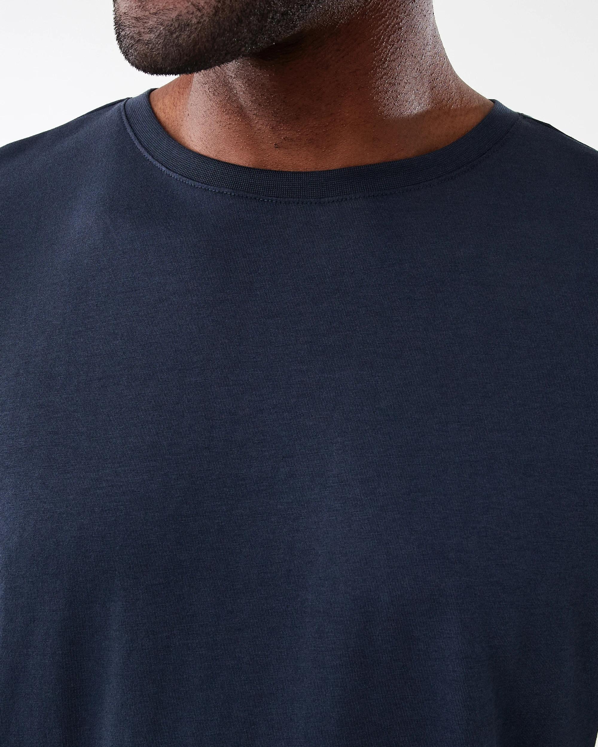 5 Plain Crew Neck T-shirt BLUE NIGHTS, 5 of 6