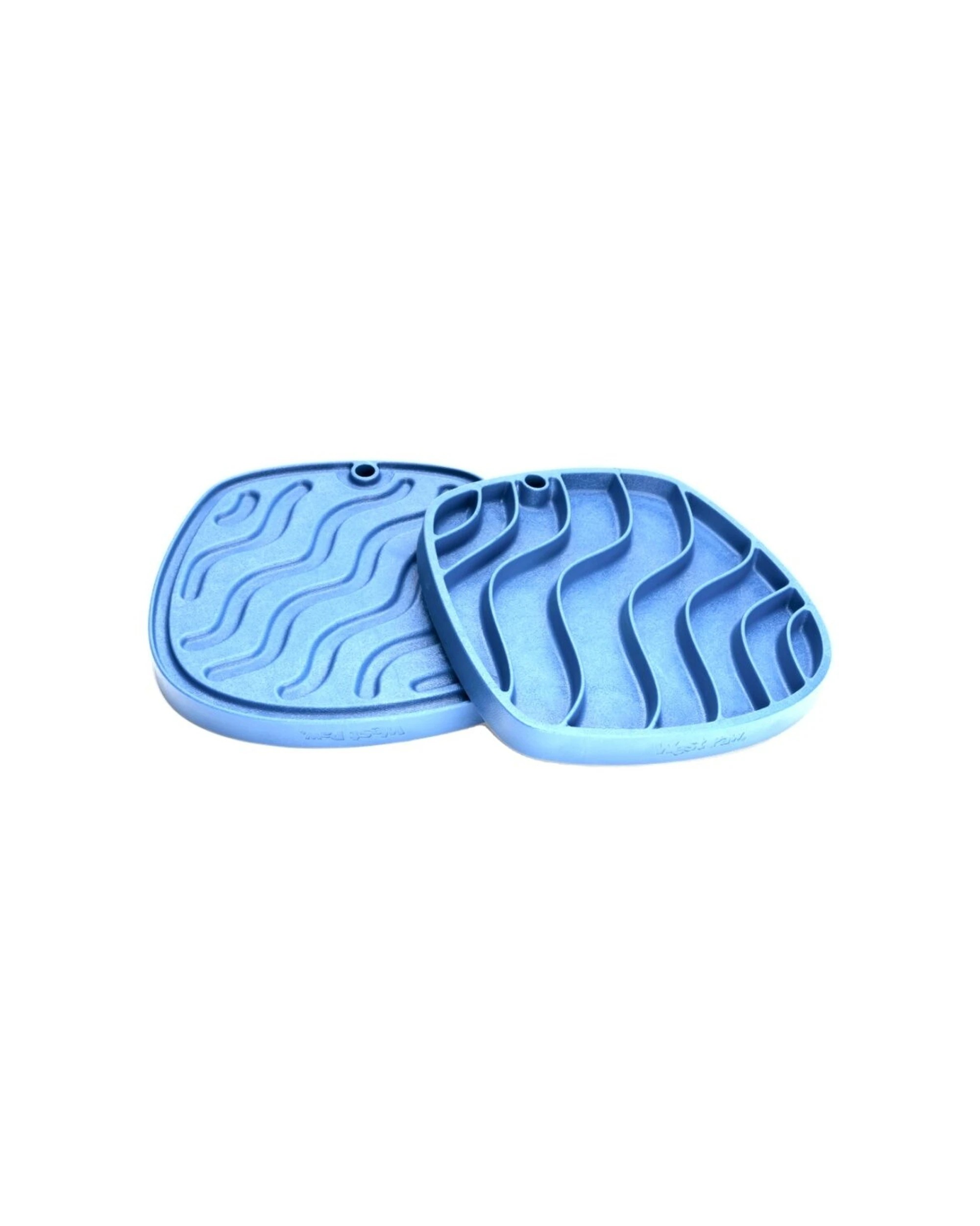 2 West Paw Waves Feast Pet Dog Lick Mat Slow Feeder Plate Dishwasher Safe - Blue, 2 of 3