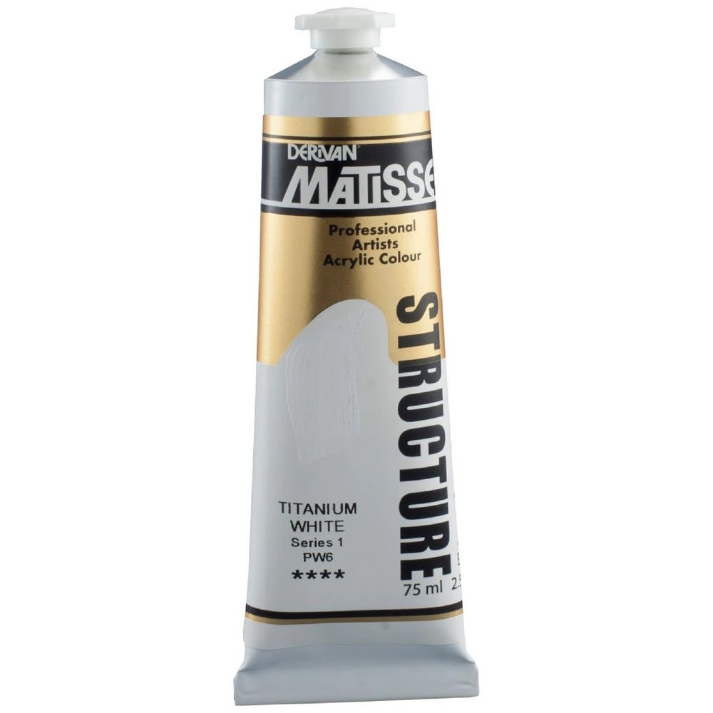 1 Derivan Matisse Structure Paint 75mL Titanium White S1, 1 of 2