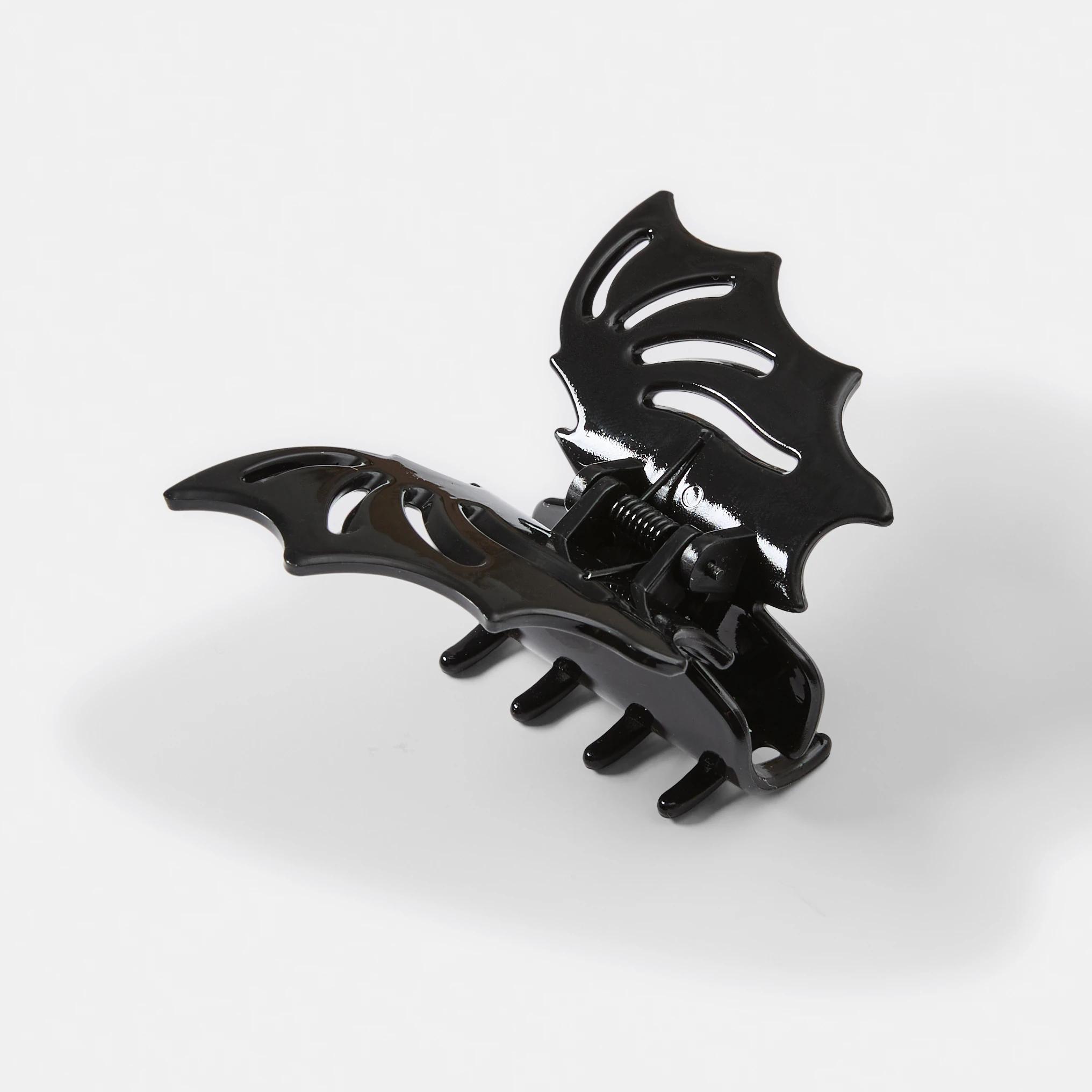 2 Black Halloween Bat Claw Hair Clip Black, 2 of 4