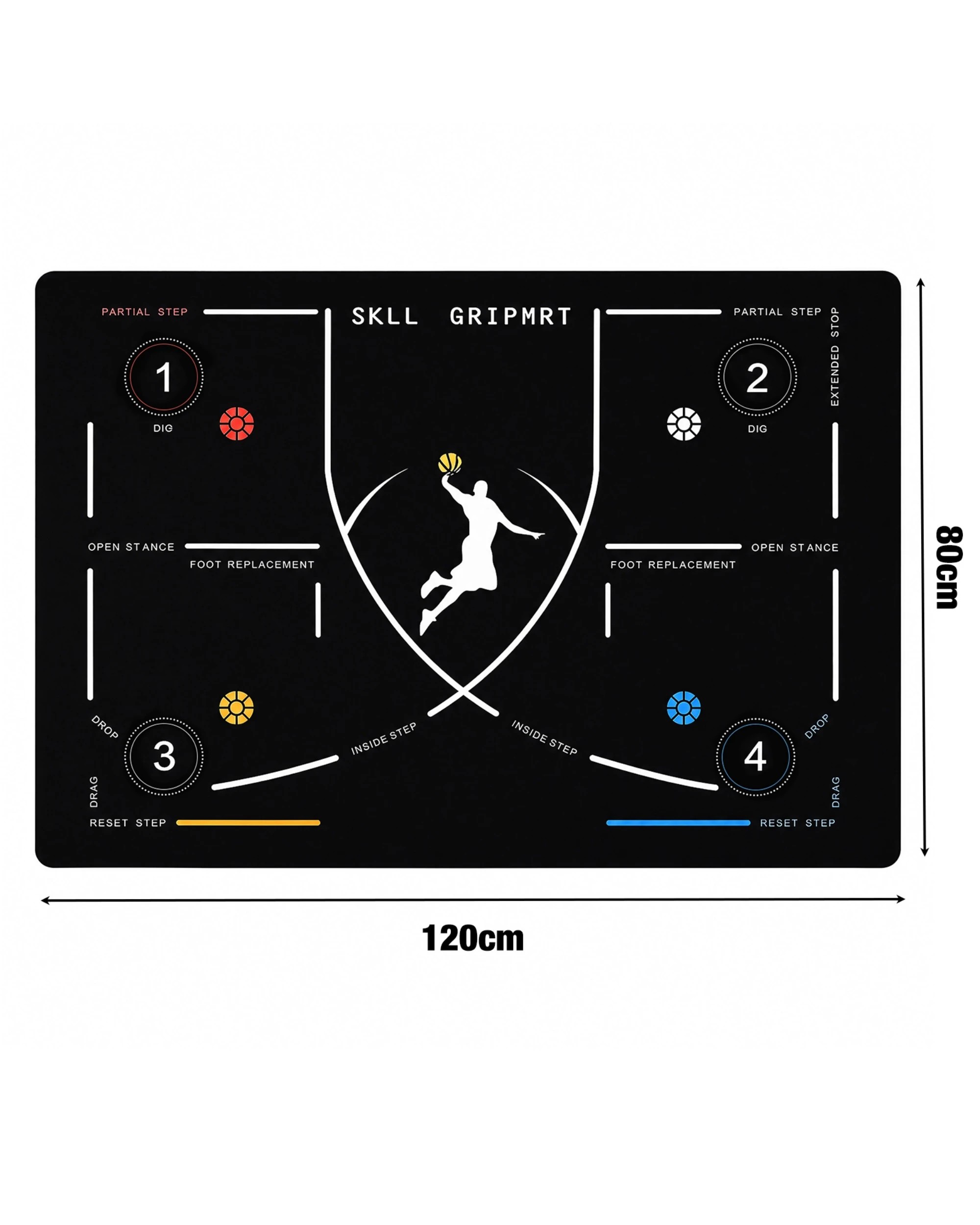 4 Advwin Portable Basketball Footwork Training Mat Set - Black, 4 of 5