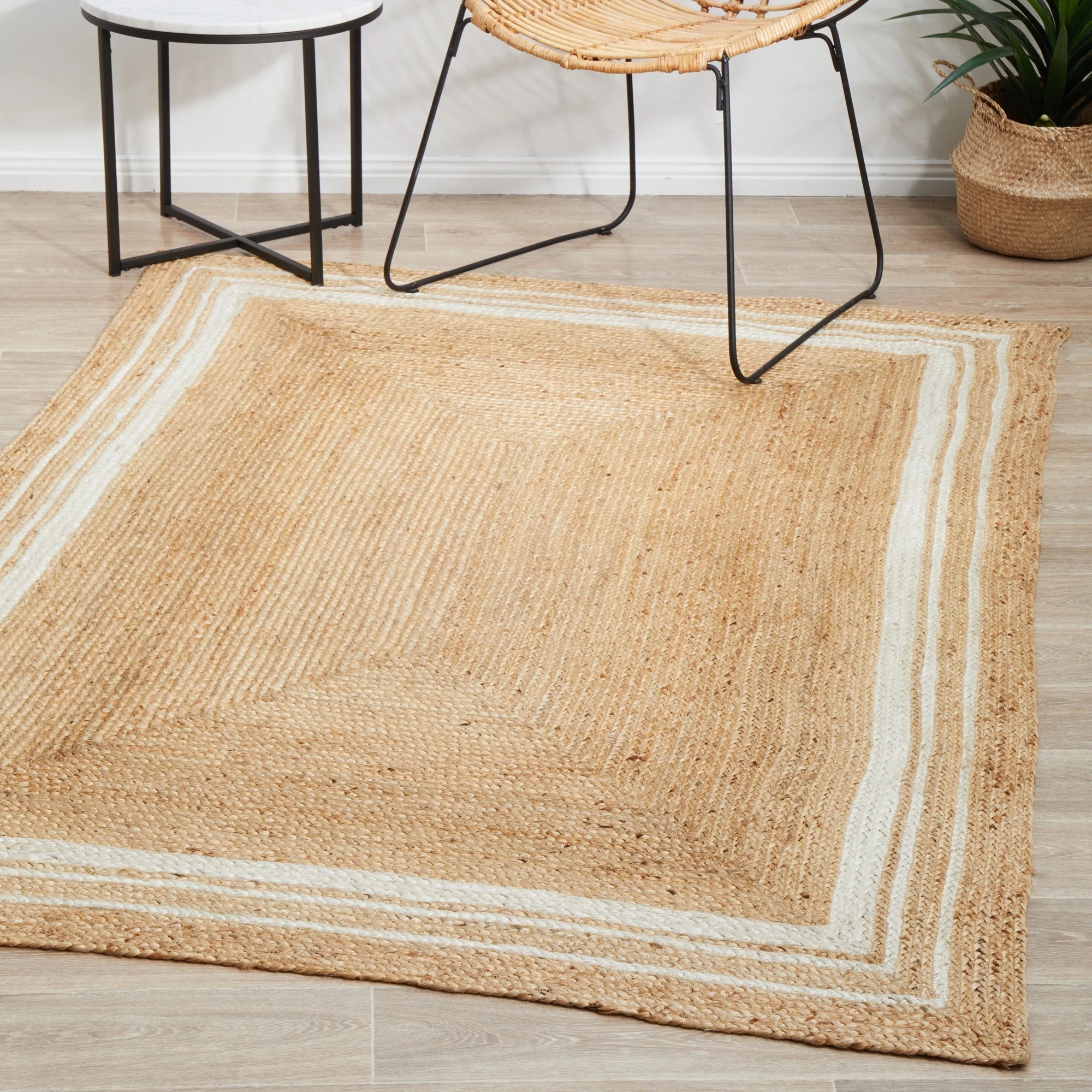 4 Common Ground Rugs Drift 111 220x150cm - Medium Jute Rug - Natural, 4 of 10