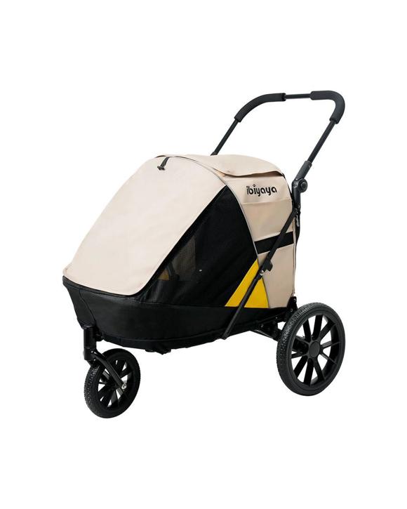 Ibiyaya Minika 3-in-1 Pet Stroller System Up To 25kg Bike Trailer All-Terrain - Beige