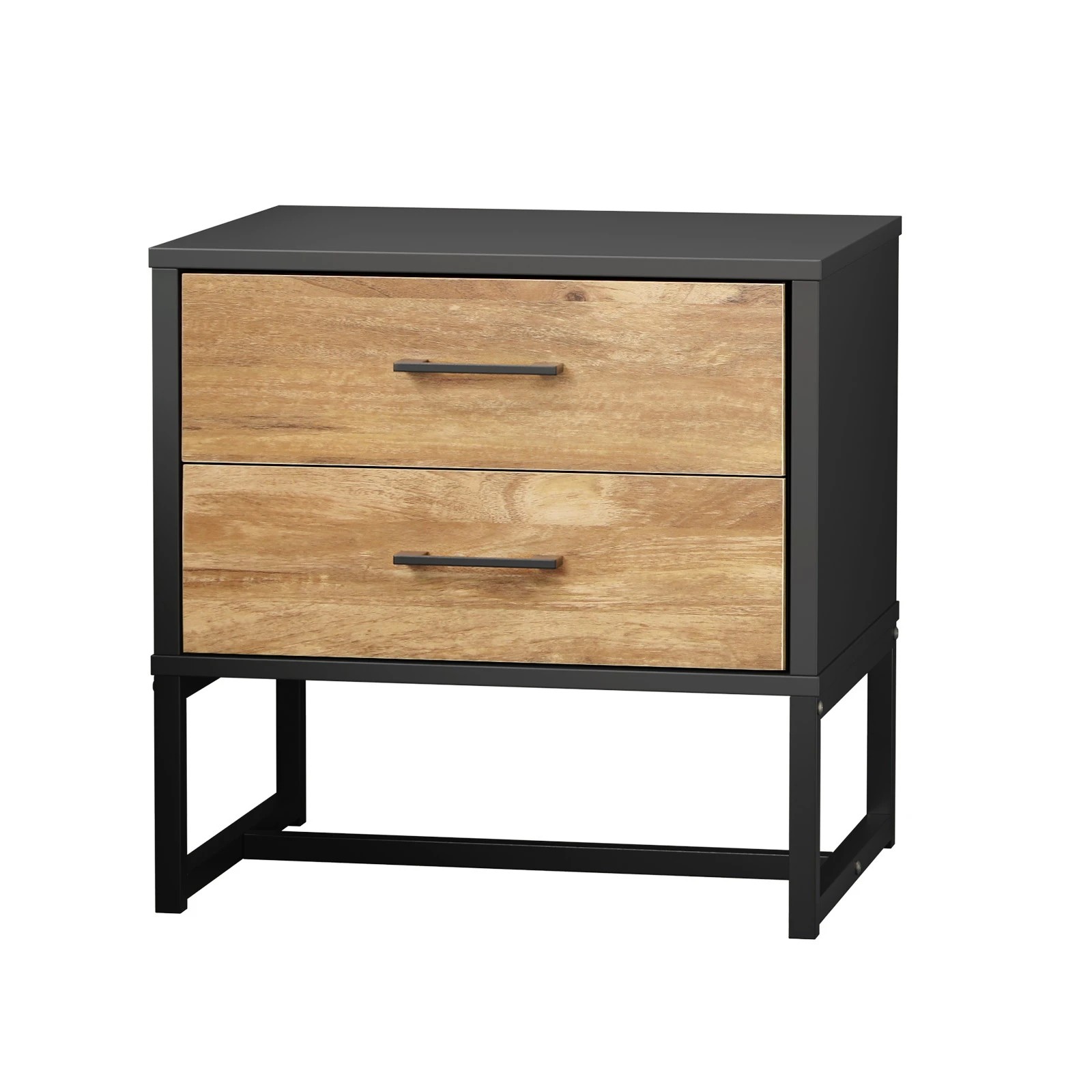 1 Oikiture Bedside Table 2 Drawers Side Tables Storage Nightstand Metal
 - Multi, 1 of 10