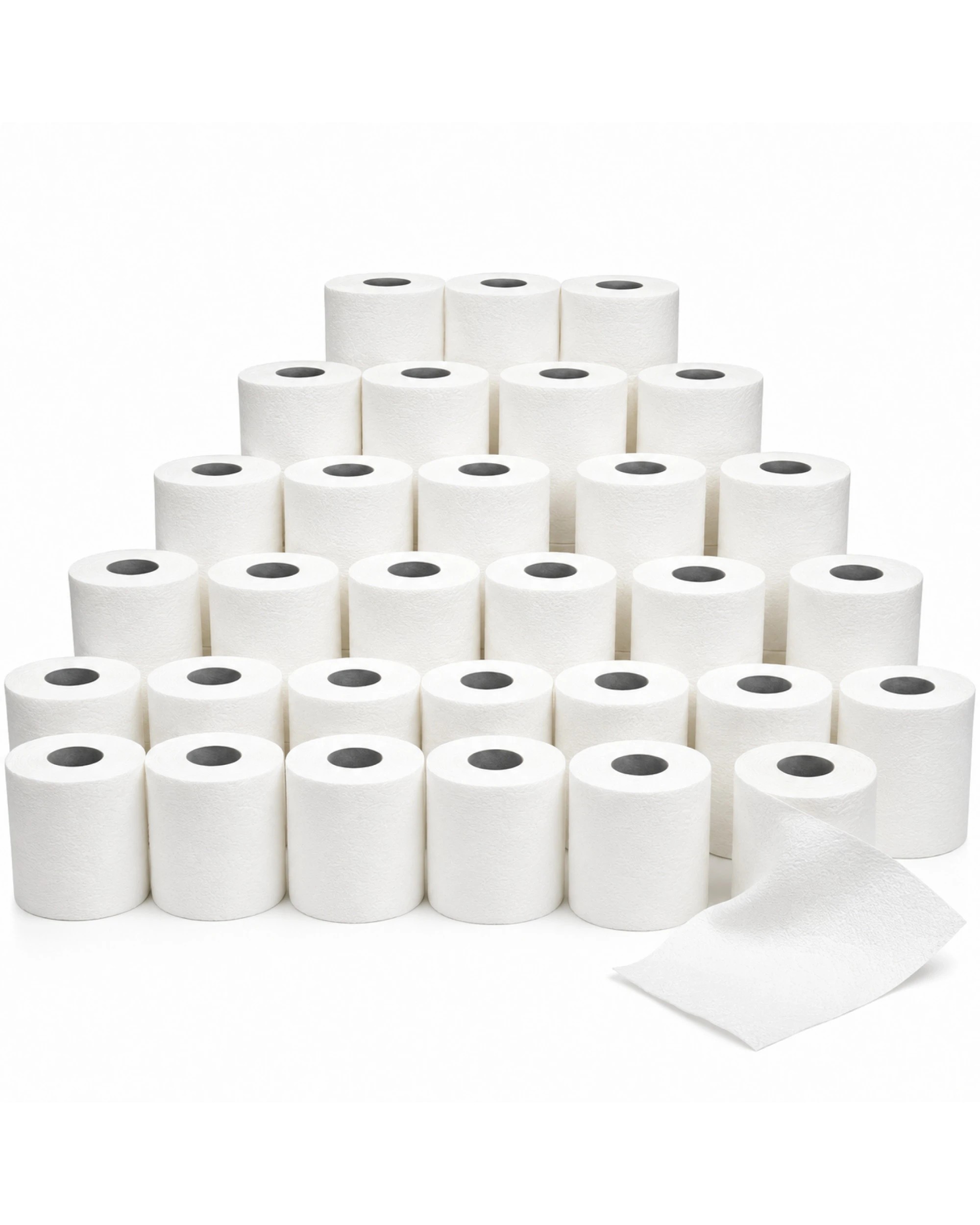 1 BR Home 48x Rolls 2 Ply White Toilet Tissue Paper 4 Packs of 12 400 Sheets, 1 of 1