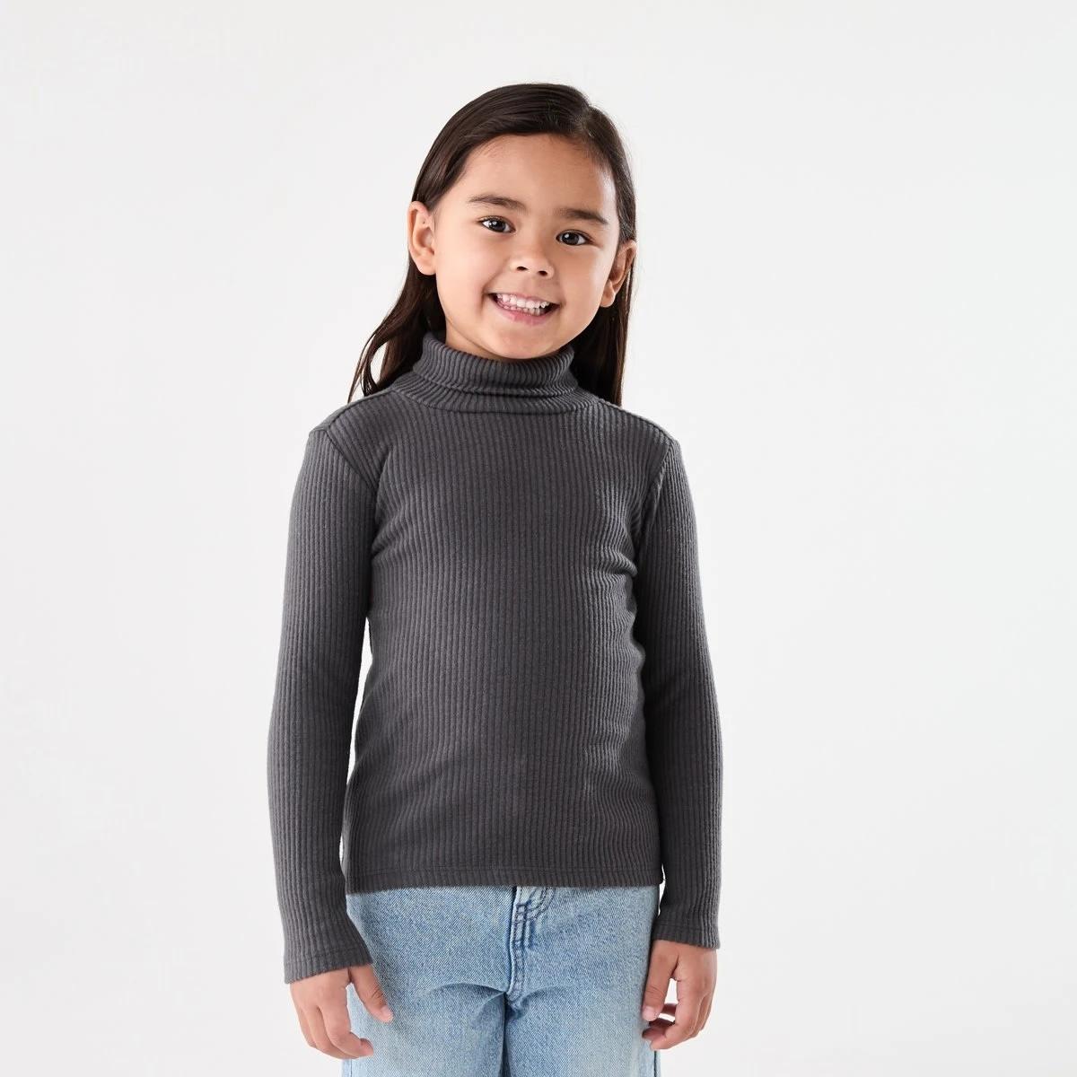 1 Long Sleeve Skivvy Top Nine Grey, 1 of 6