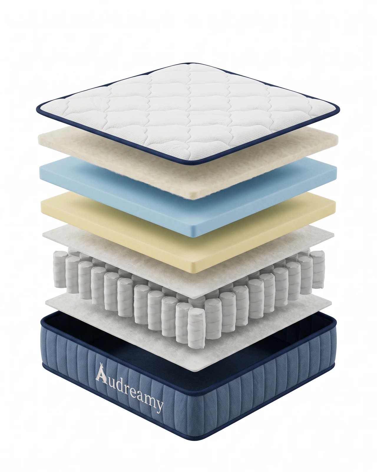 4 Audreamy Kaveno Mattress, Cool Gel Pocket Spring Mattress, DreamCoil 700 Spring TENCEL Cover Single Bed White, 4 of 10