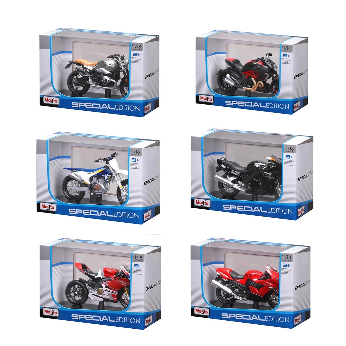 2 Maisto Special Edition 1/18 Die-cast Metal Motorbike Toy - Assorted, 2 of 9