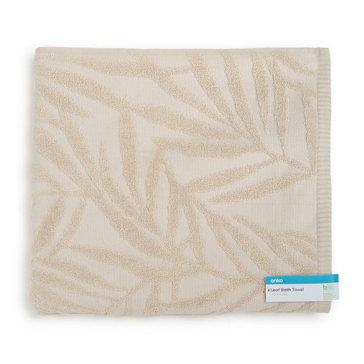 5 Cotton Leaf Bath Towel - Natural, 5 of 5