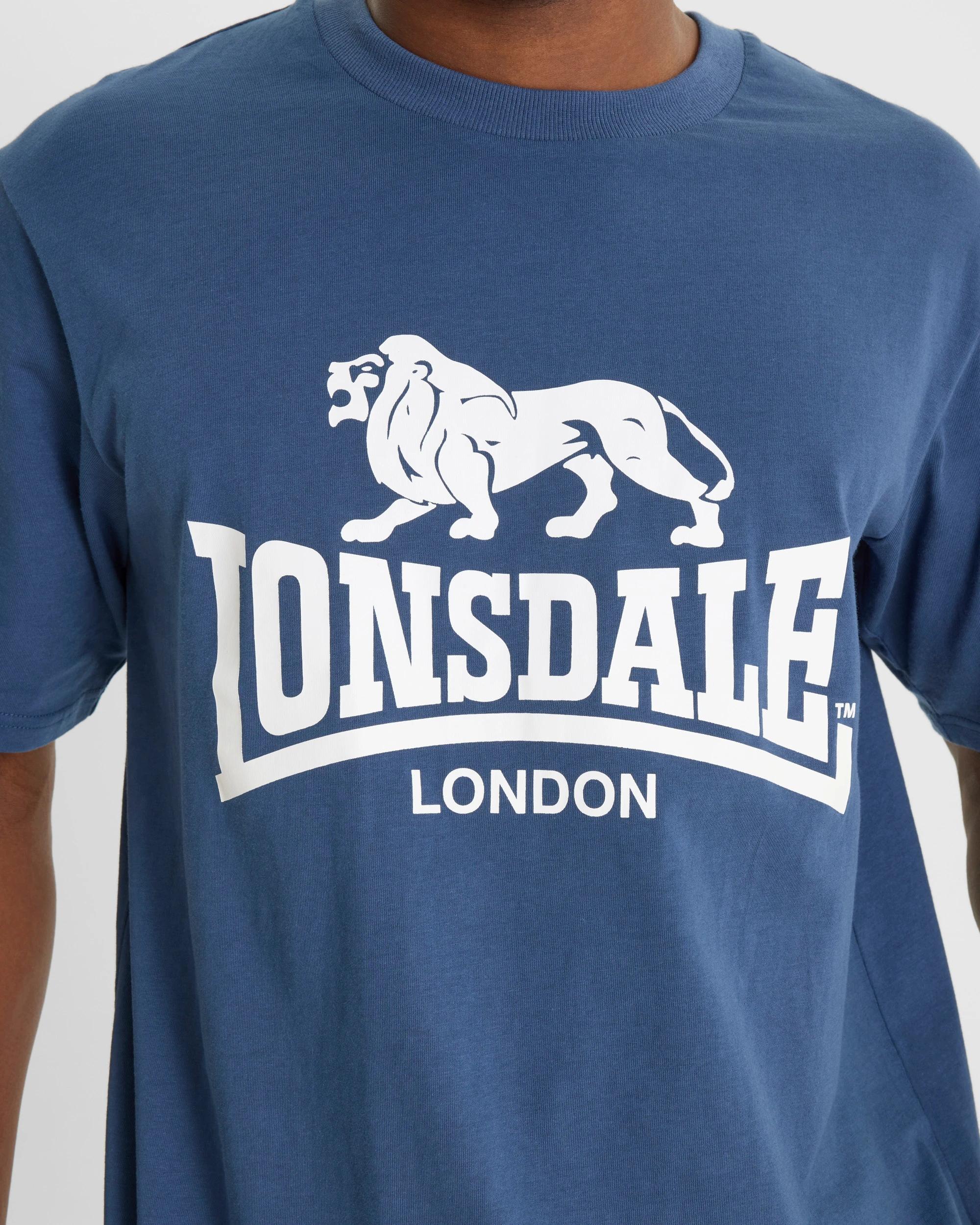 3 Lonsdale London Logo Short Sleeve T-Shirt BLUE, 3 of 6