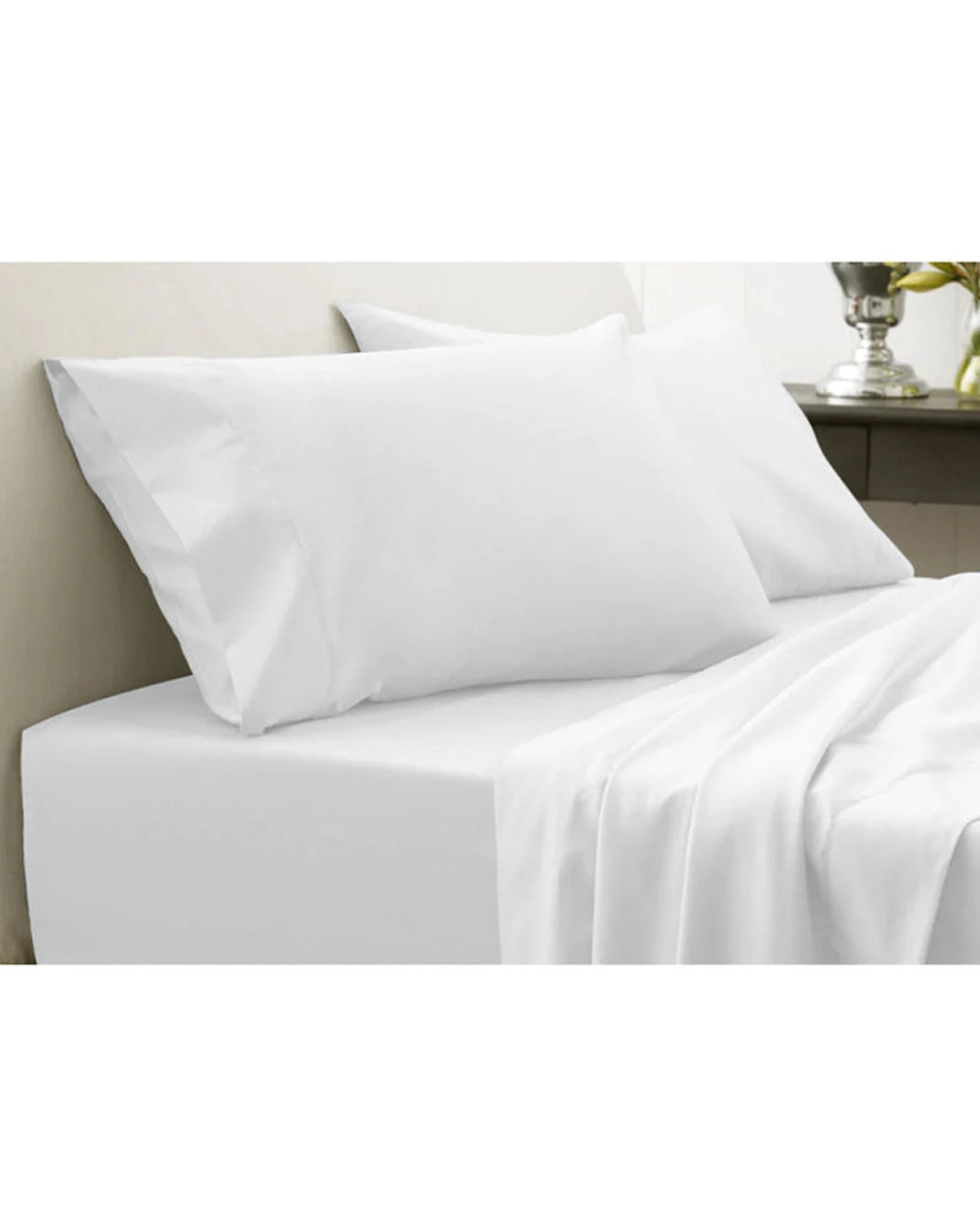 2 Cotton More 100% Bamboo Luxury Silk Feel Soft Sheet Set - Queen Bed - White, 2 of 2
