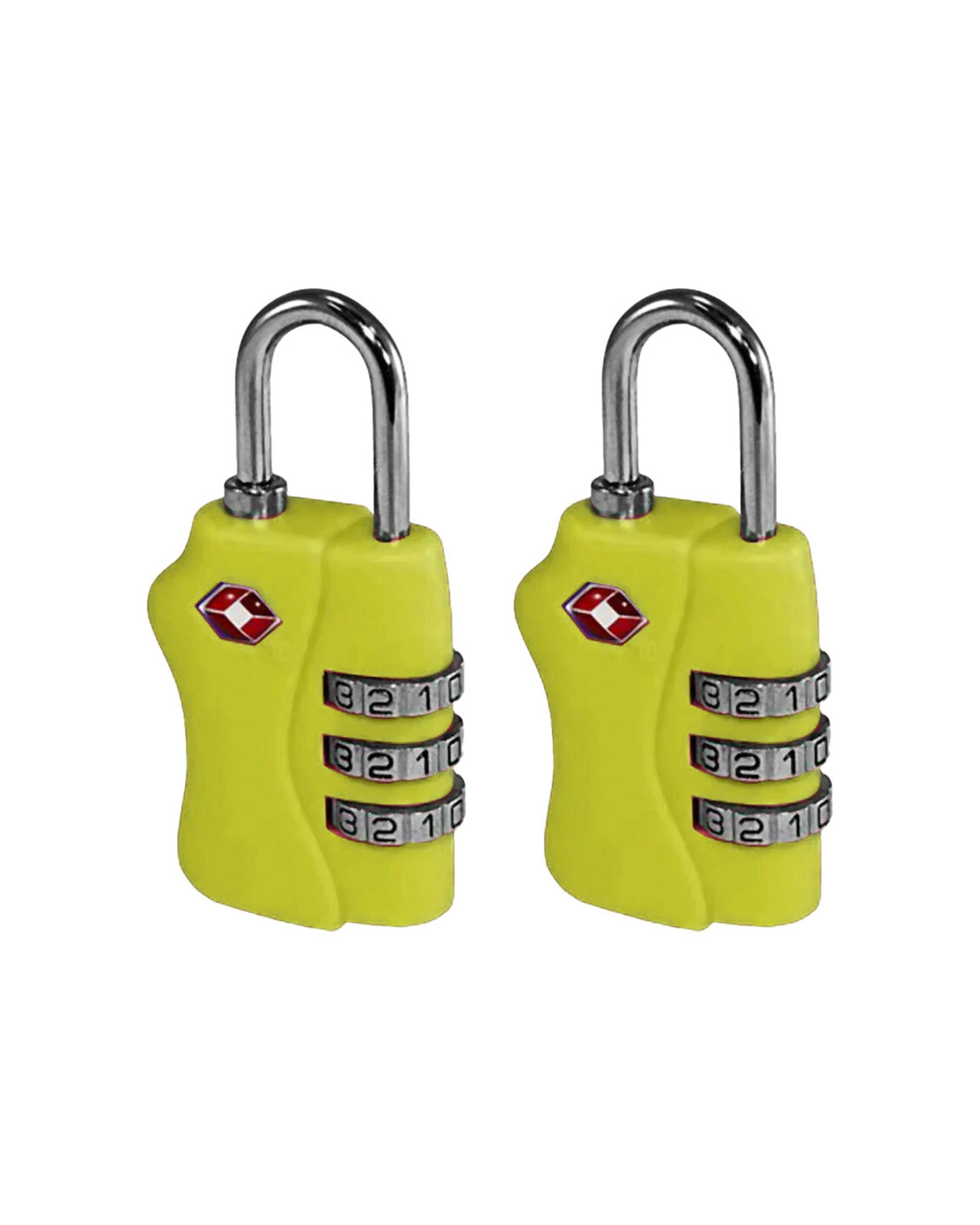 1 Tosca 2Pk Tsa Approved Luggage Bag Combination Lock - Yellow, 1 of 1