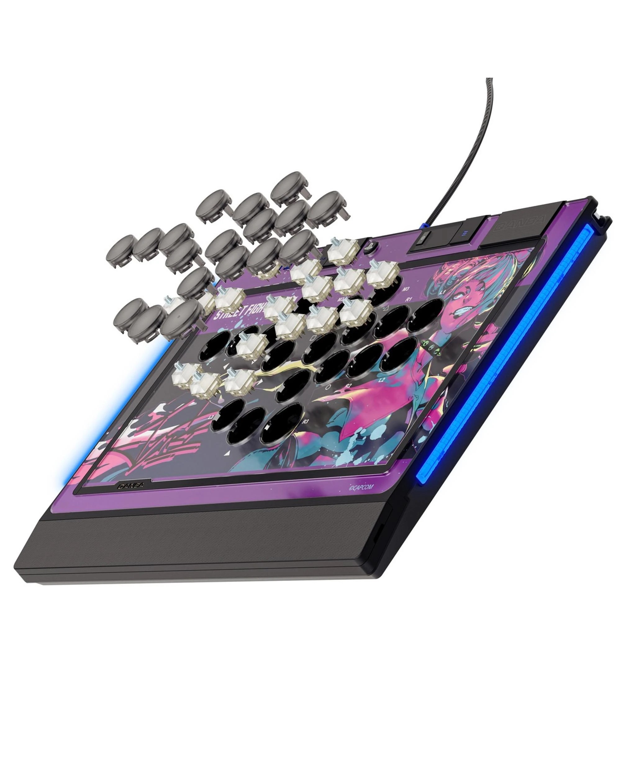 4 QANBA SAPPHIRE S1 Leverless Arcade Controller for PS5, PS4 and PC - Juri, Street Fighter Edition, 4 of 7