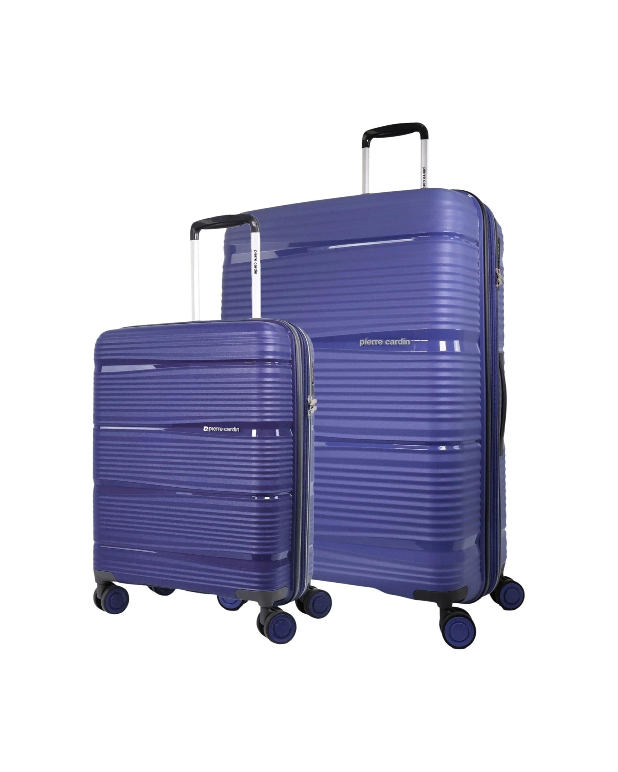 1 Pierre Cardin 2pc Polypropolene (PP) Large & Cabin Luggage Suitcase Set Lilac - Purple, 1 of 7