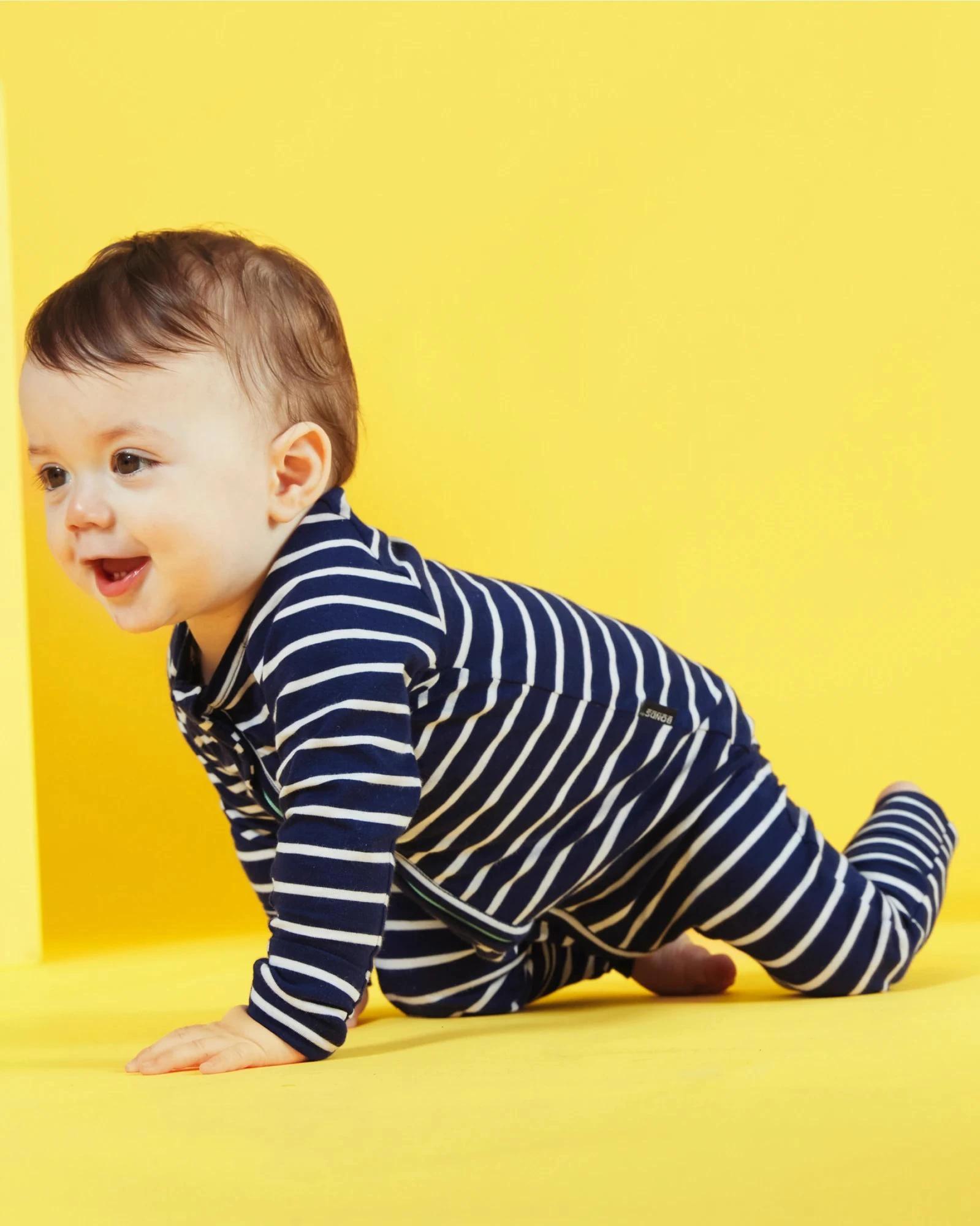 2 Bonds Baby Stripe Zip Wondersuit Coverall NAVY BLUE/WHITE STRIPE, 2 of 5