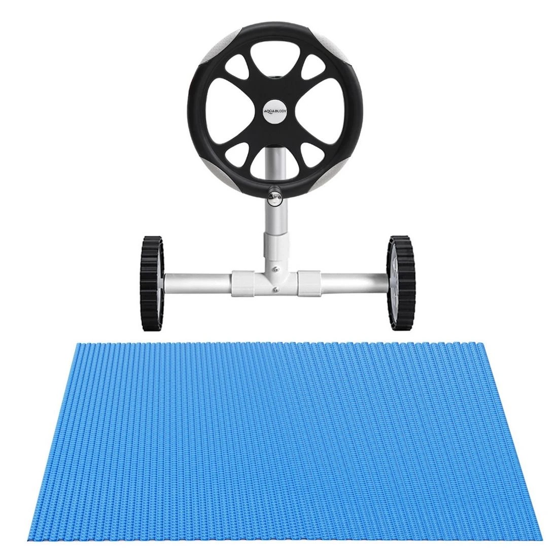 3 Aquabuddy Pool Cover 600 Micron 7x4m w/ Roller 5.55m Swimming Pools Solar Blanket - Multi, 3 of 4