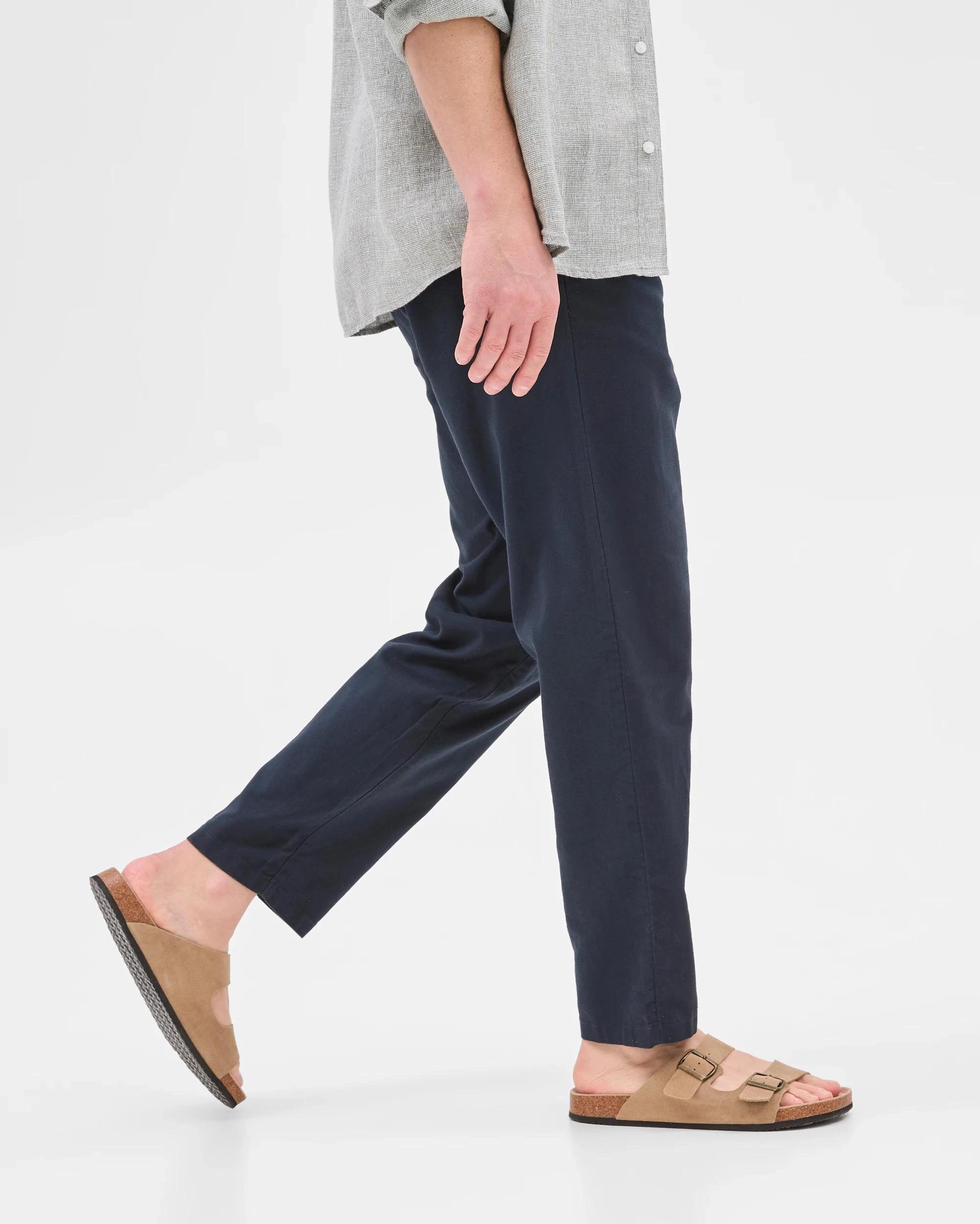 3 Target Australian Cotton Blend Pleated Pants NAVY, 3 of 7