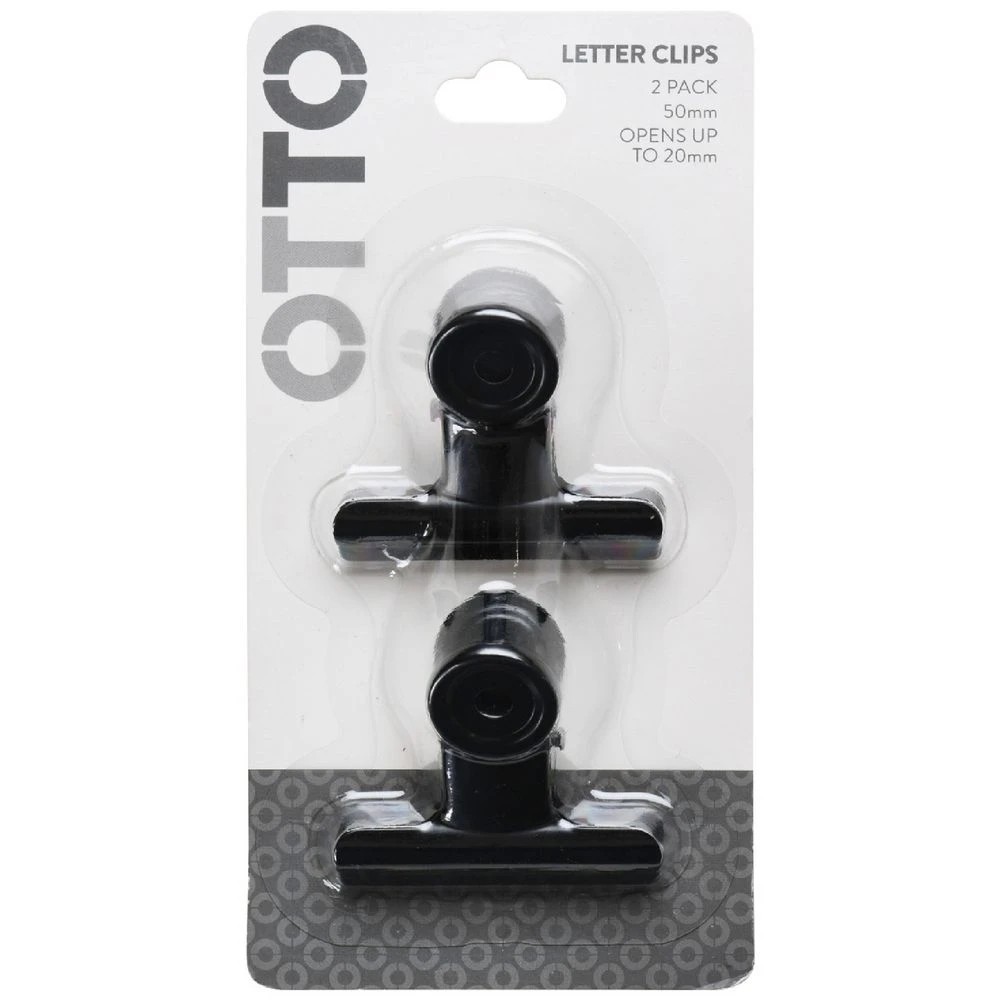 1 Otto Letter Clips Matte Black 2 Pack, 1 of 4